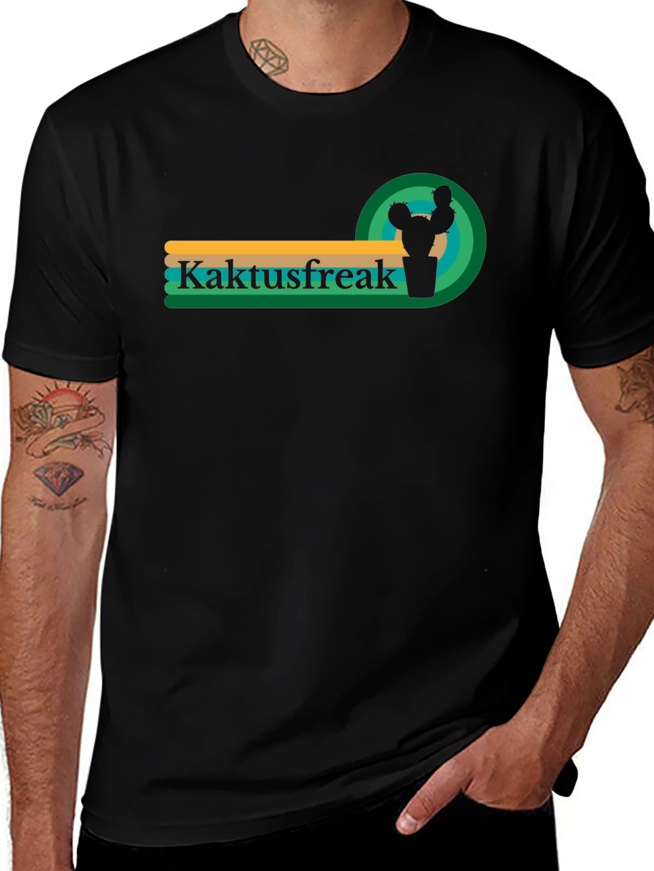 Variant 13 of Kaktusfreak Black T-Shirt - Cactus Lover