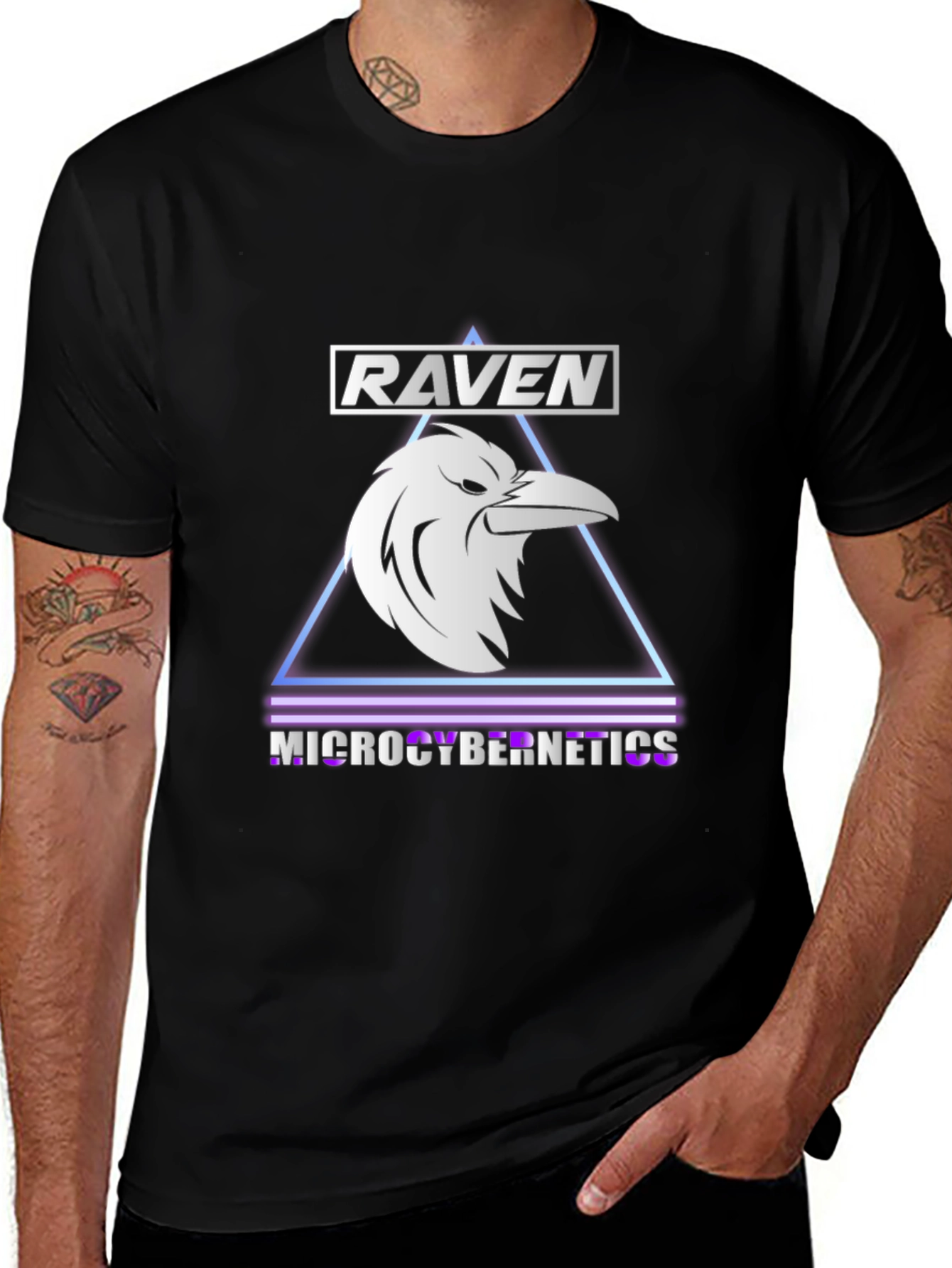 Variant 7 of Raven Microcybernetics Black T-Shirt