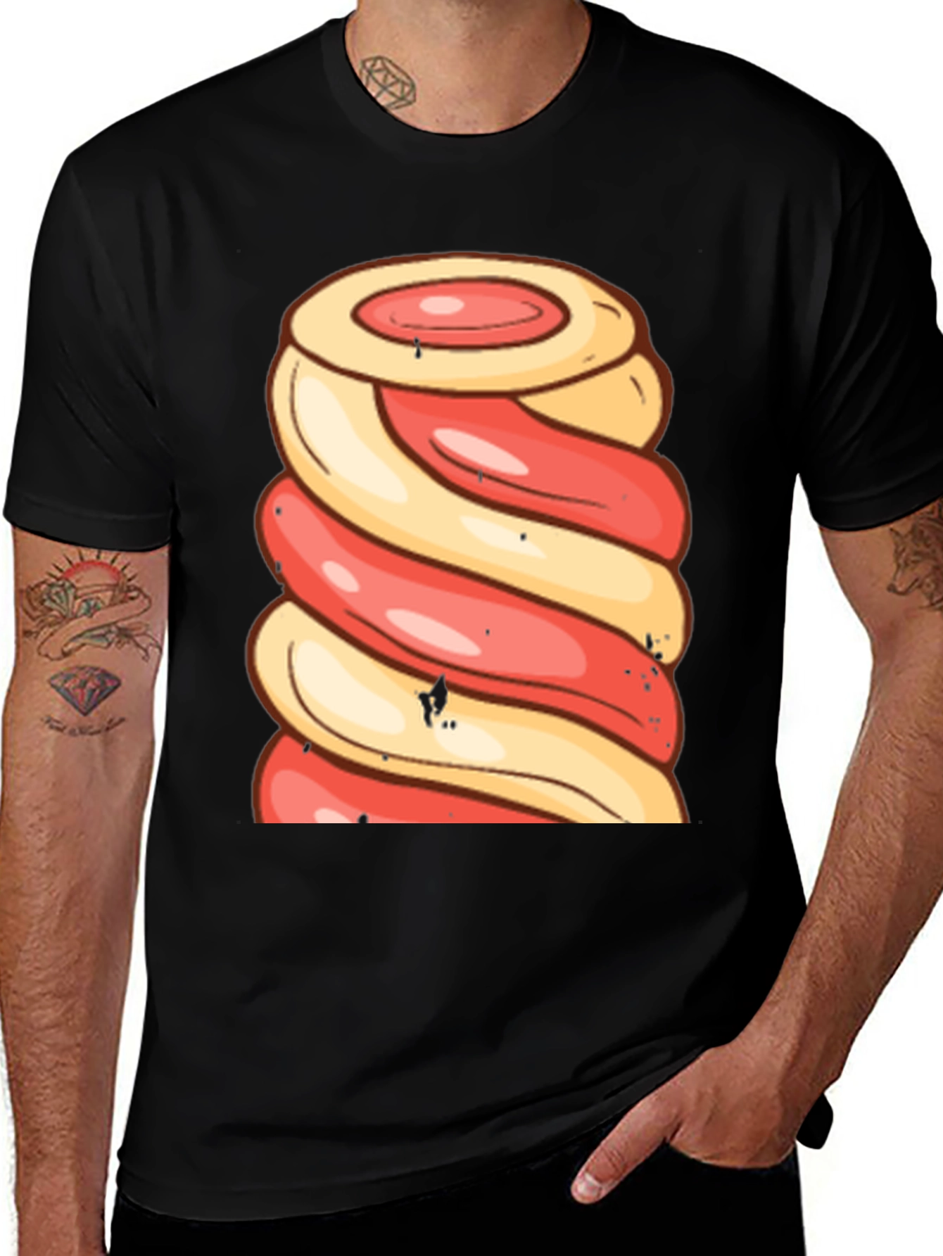 Variant 6 of Swirl Lollipop Graphic Tee - Fun Novelty Design