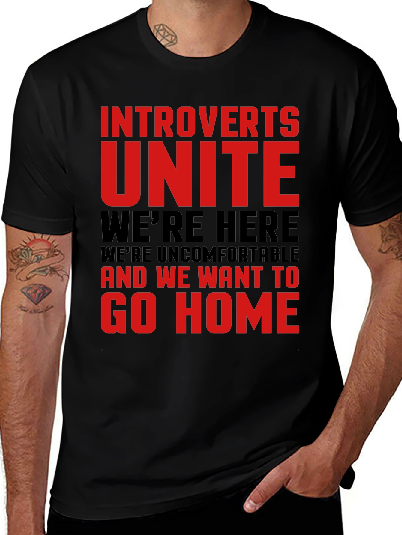 Variant 10 of Introverts Unite Funny Graphic Tee