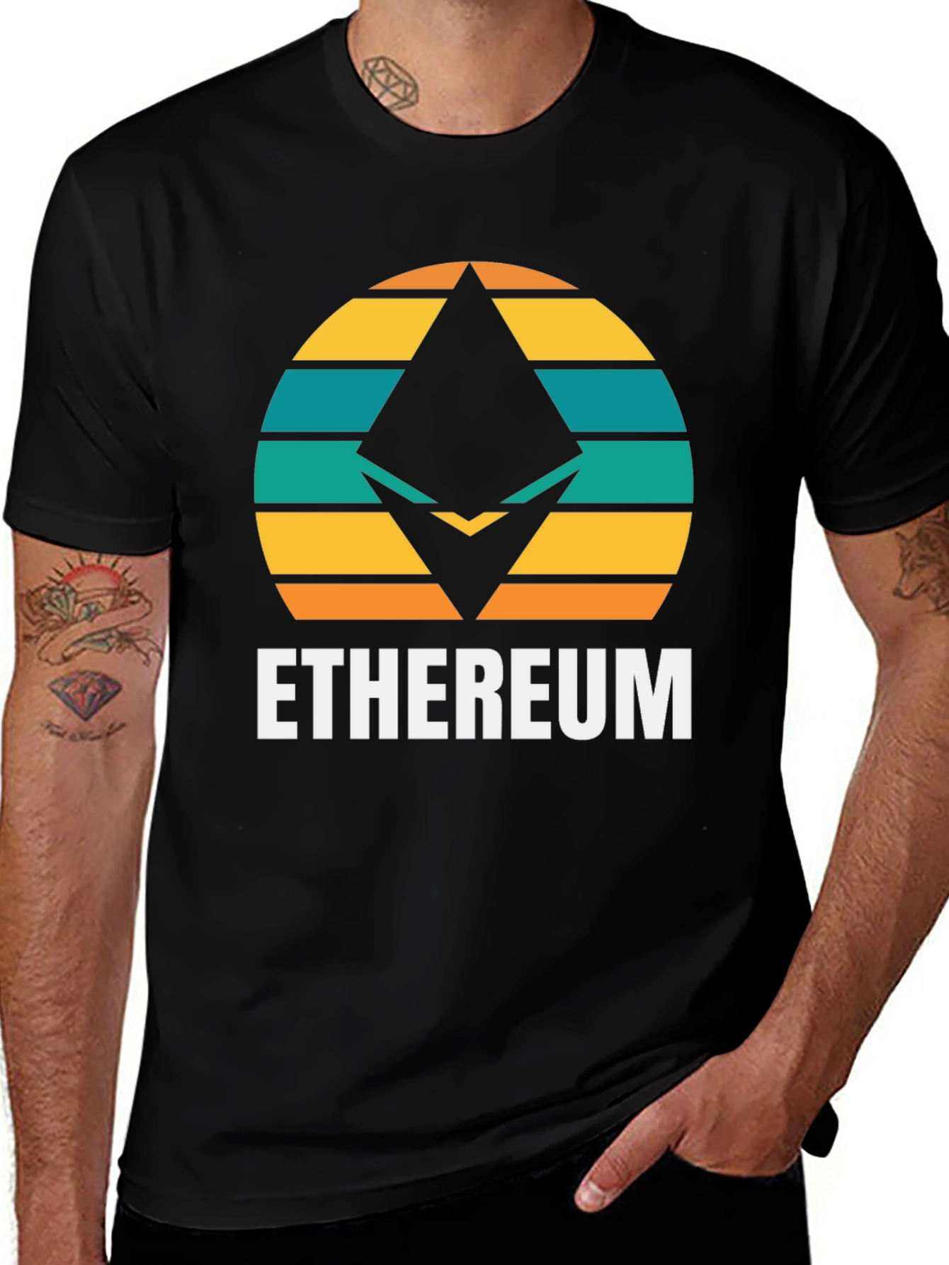 Variant 17 of Ethereum Retro Graphic Tee - Crypto Enthusiast Style