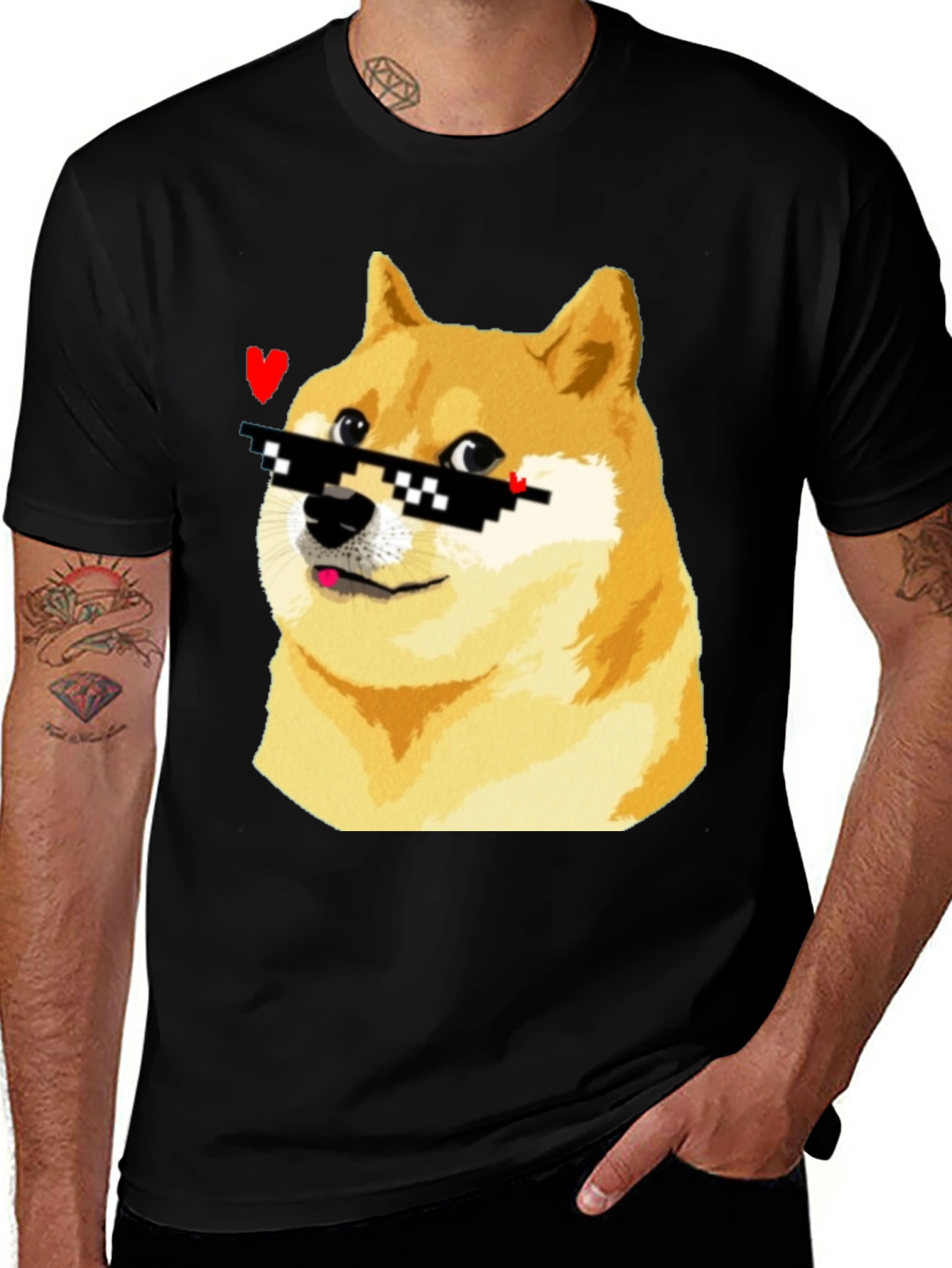 Doge Meme T-Shirt - Deal With It Sunglasses!