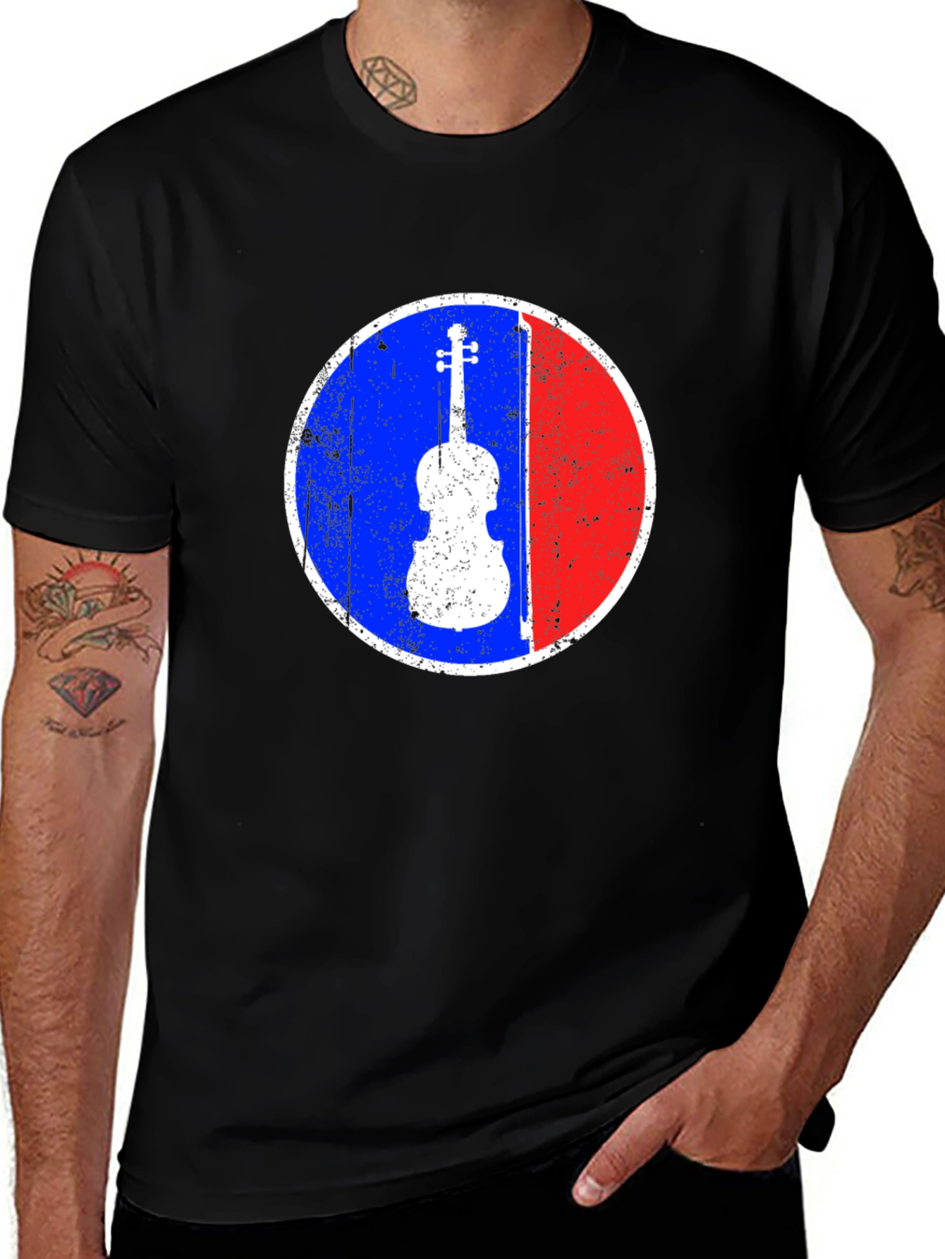 Variant 24 of Vintage Violin T-Shirt - Retro Musical Instrument Tee