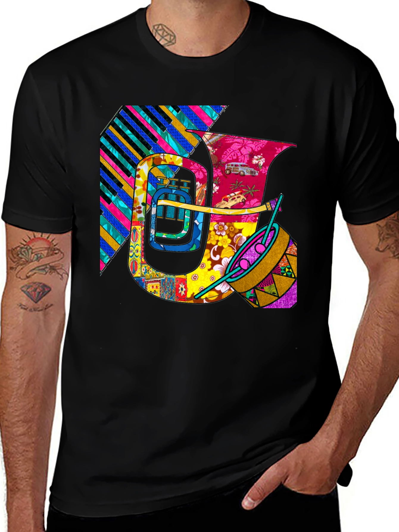 Variant 20 of Musical Instrument Graphic Tee - Funky & Fun
