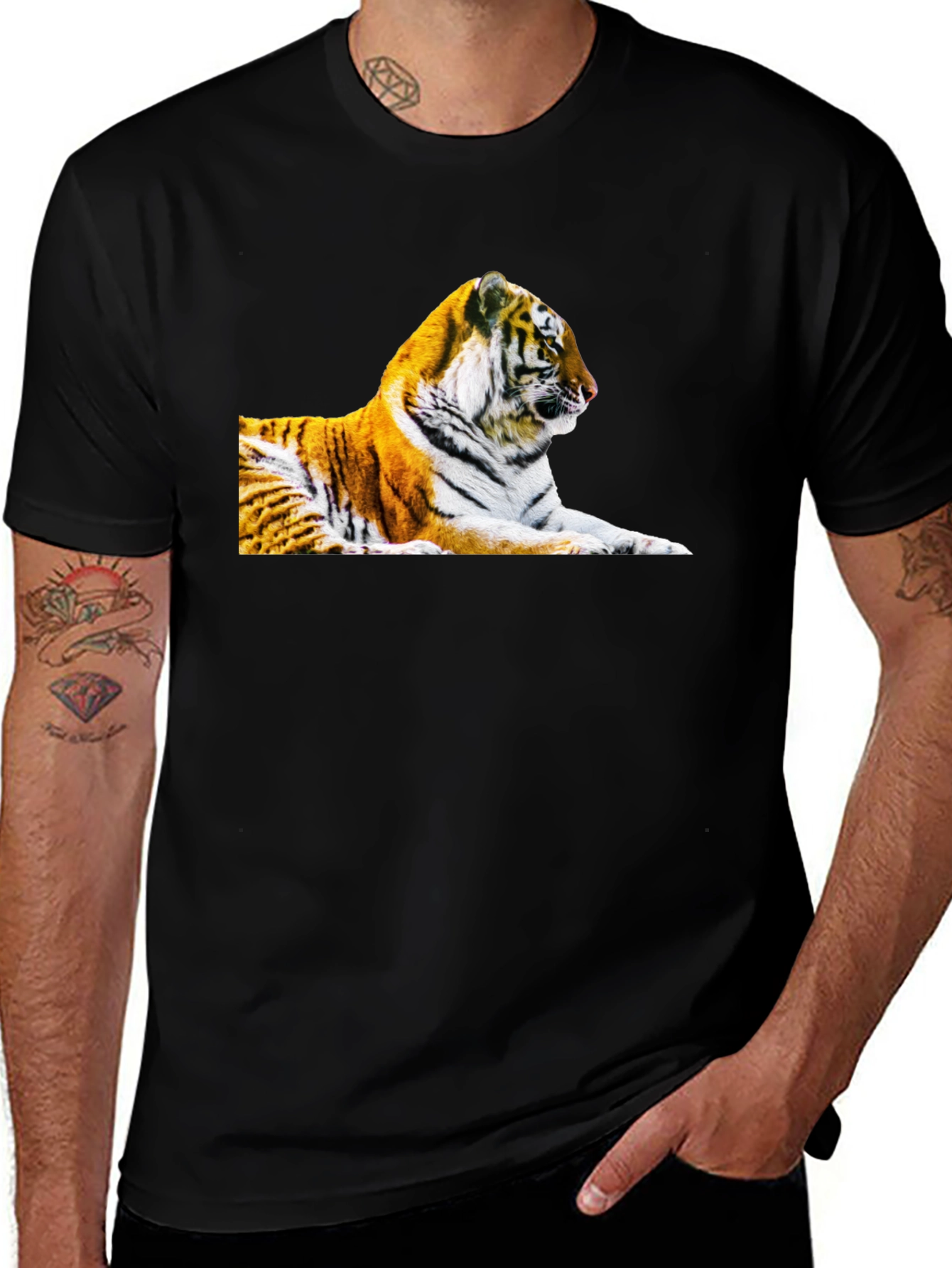 Tiger Graphic Black T-Shirt