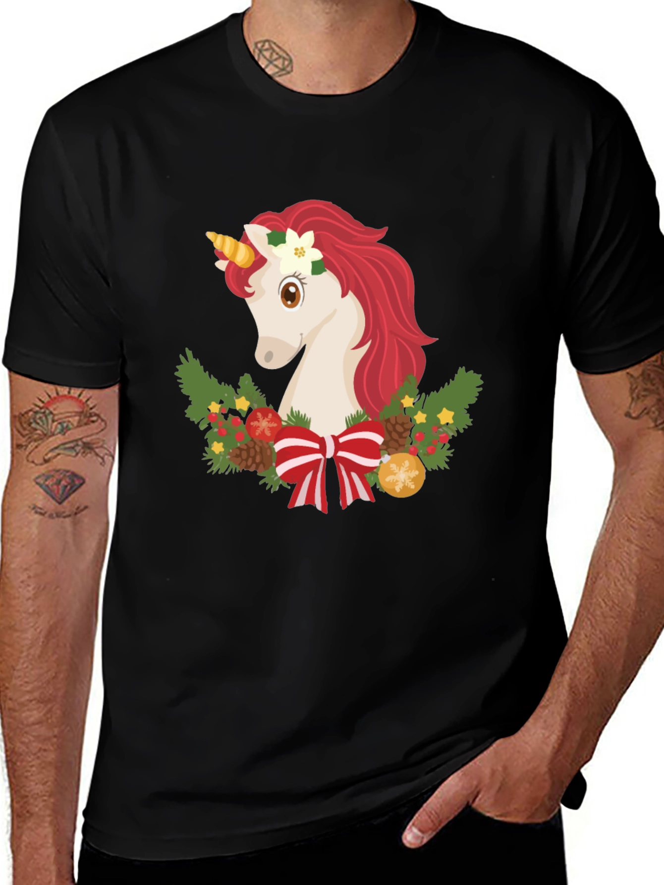 Variant 14 of Unicorn Christmas T-Shirt - Holiday Festive Style