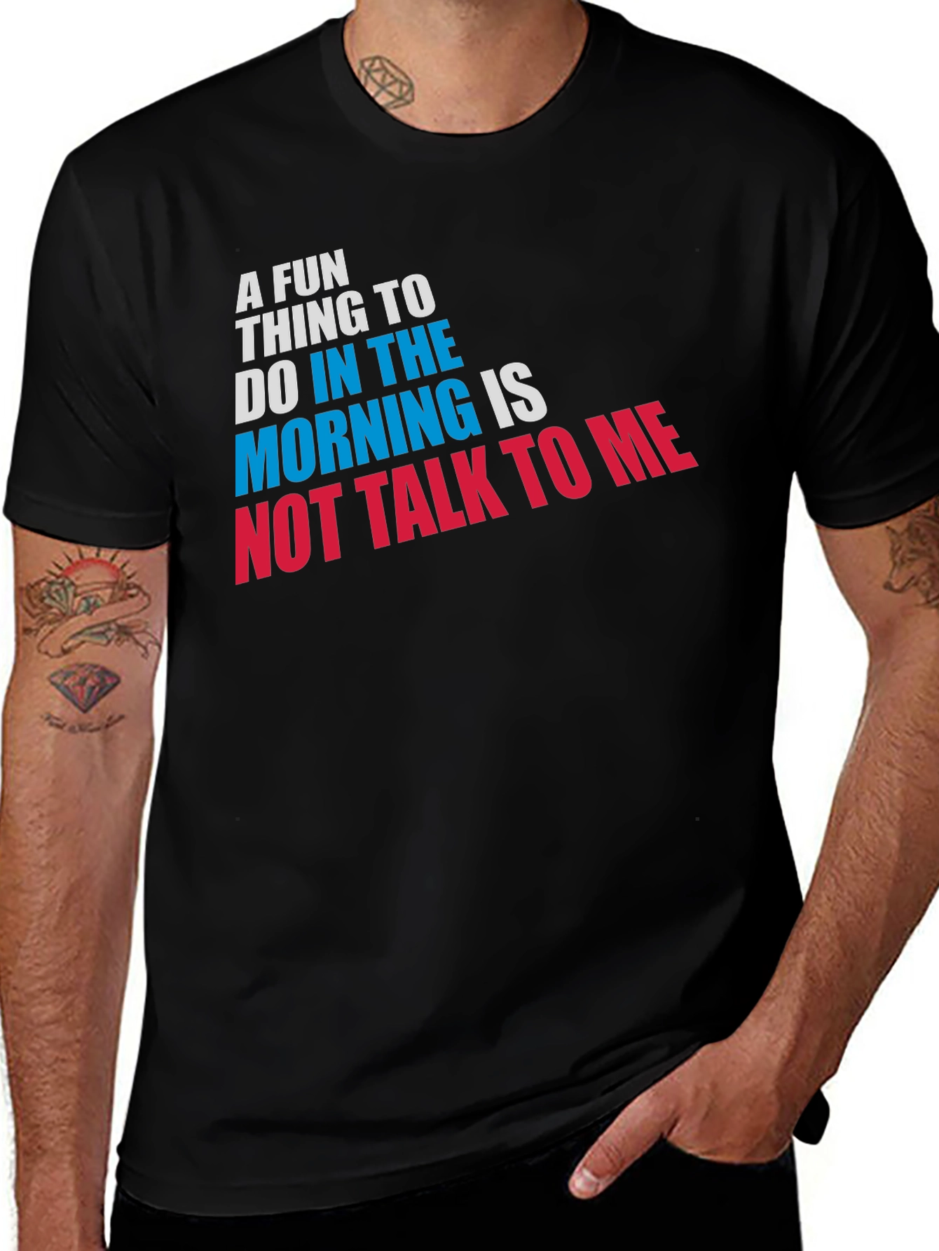 Variant 10 of Funny Morning T-Shirt - "Not Talk to Me" Tee