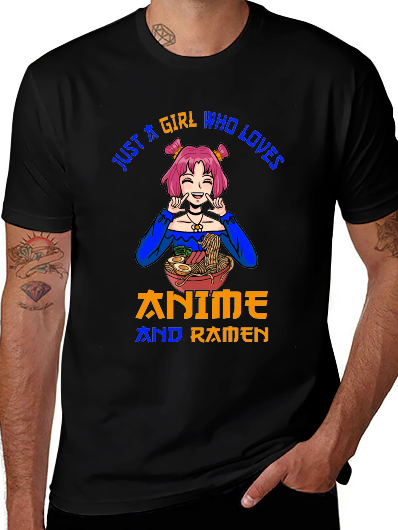 Variant 30 of Anime and Ramen Lover Graphic T-Shirt