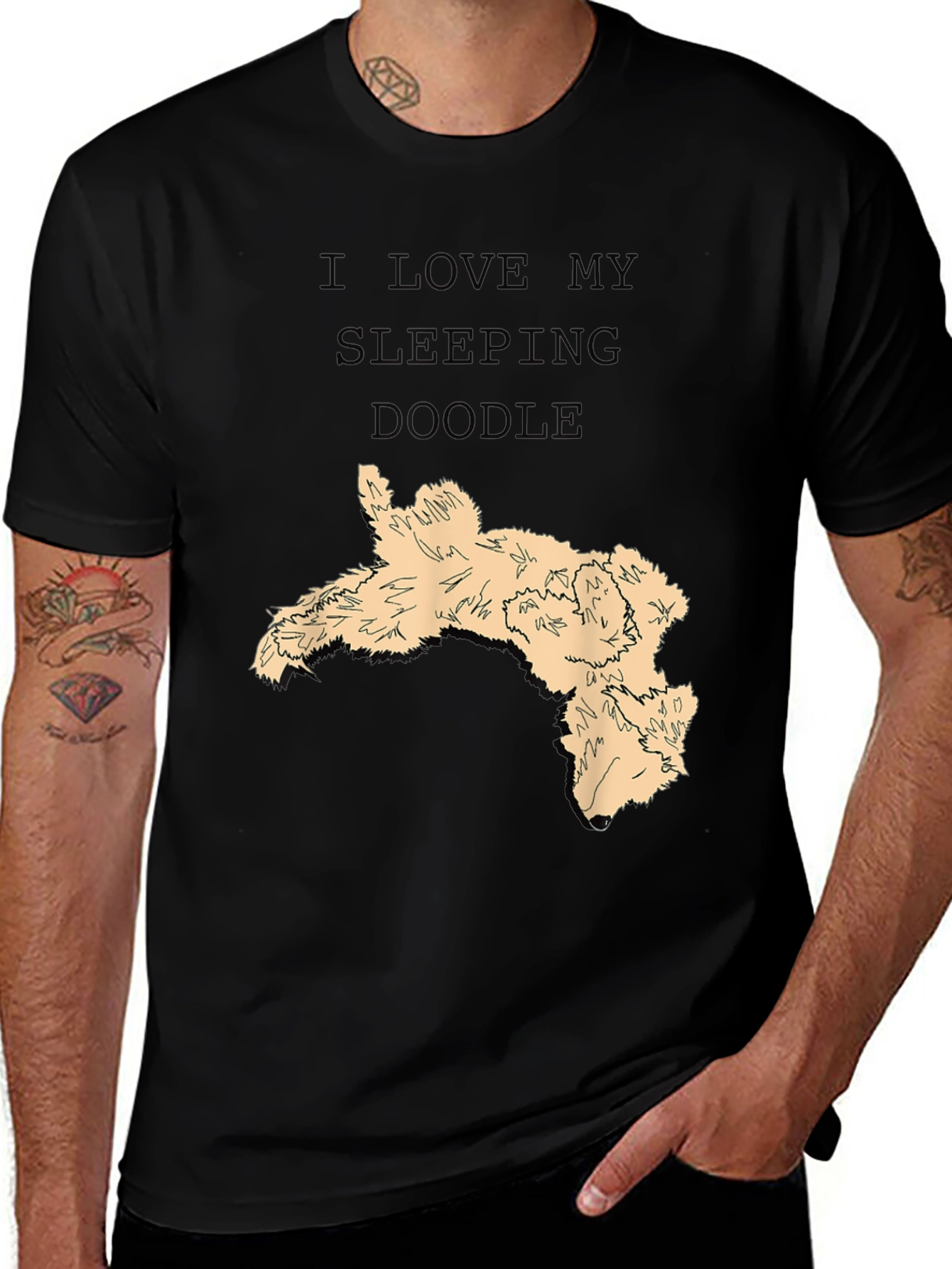 Variant 13 of Doodle Dog Graphic T-Shirt - Men's