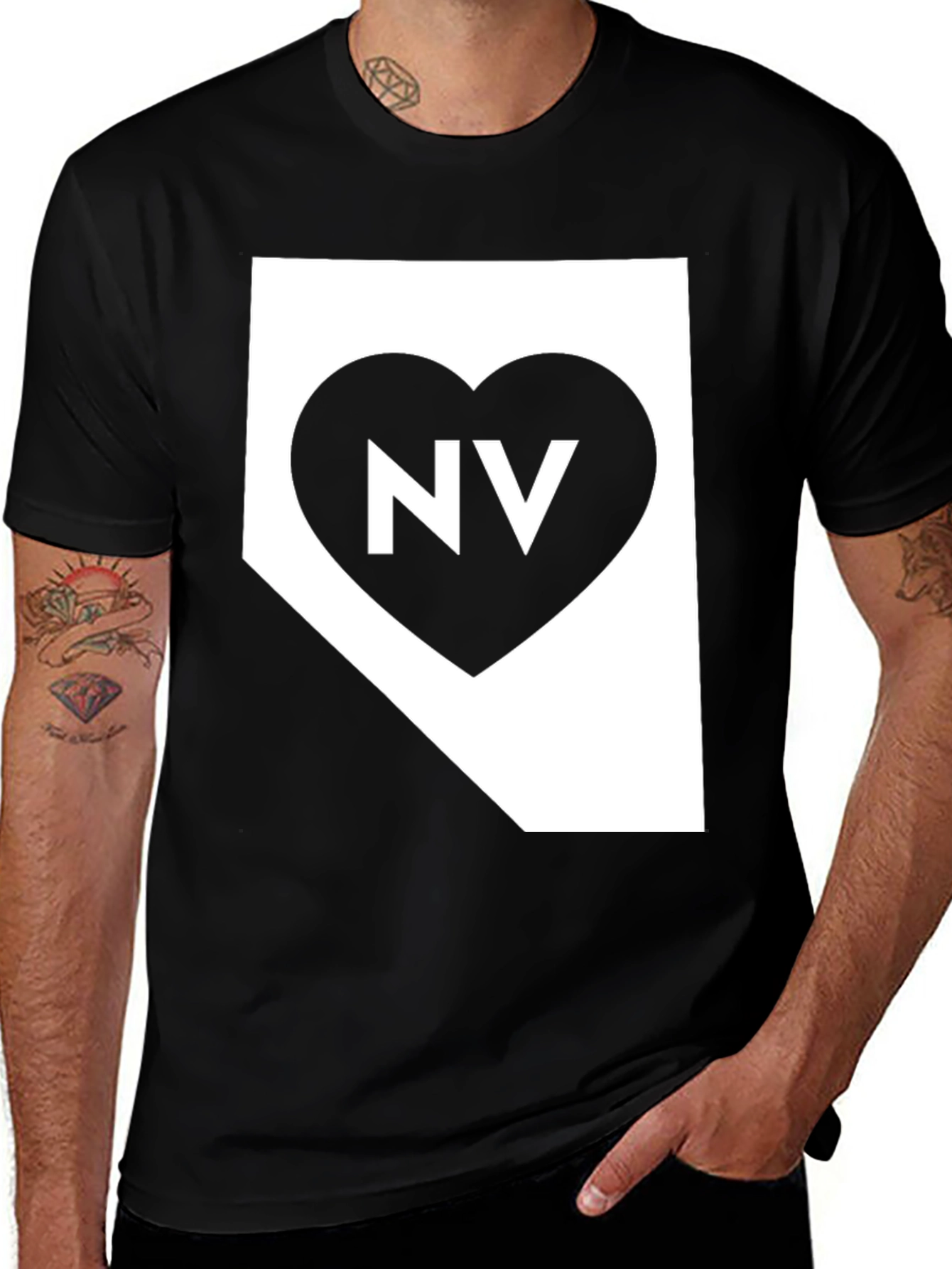Nevada State Pride T-Shirt - Heart NV Graphic Tee
