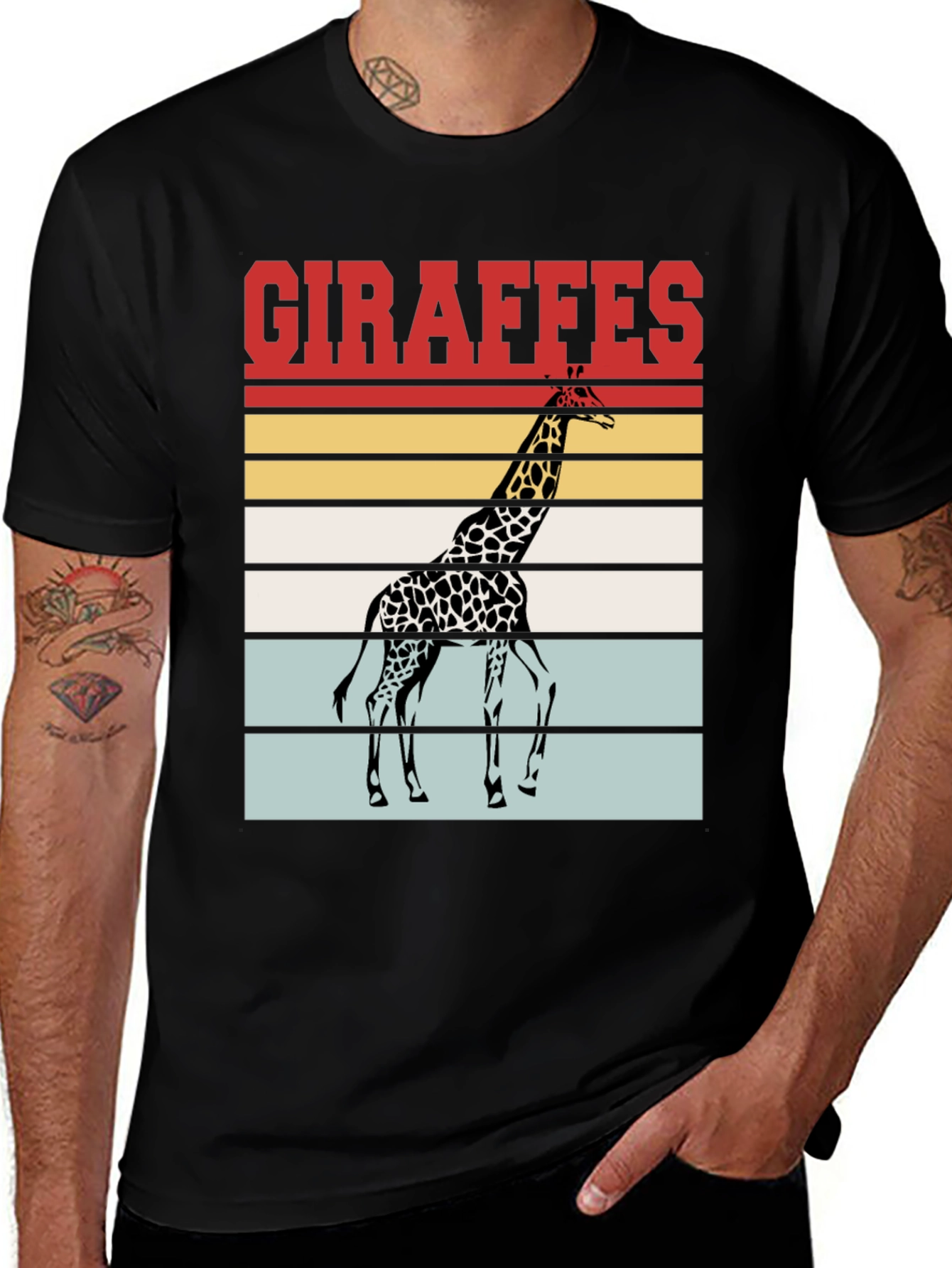Variant 8 of Retro Giraffe T-Shirt