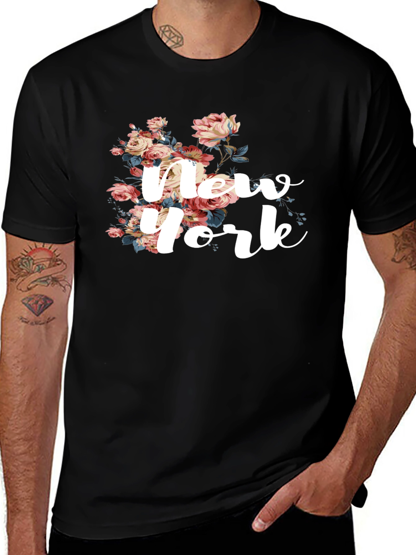 Variant 28 of Floral New York Graphic T-Shirt - Stylish & Comfortable