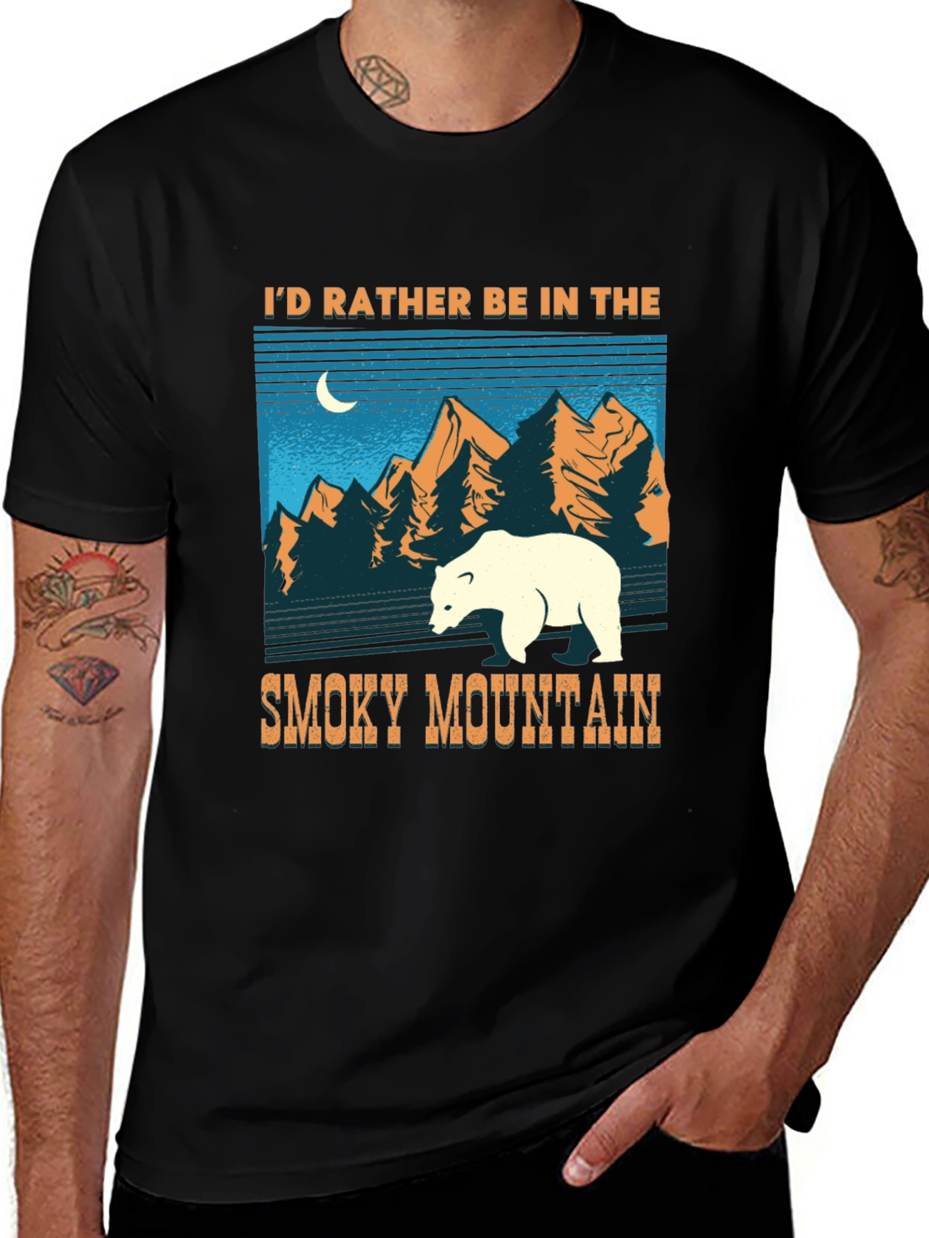 Variant 6 of Smoky Mountain Bear Graphic T-Shirt