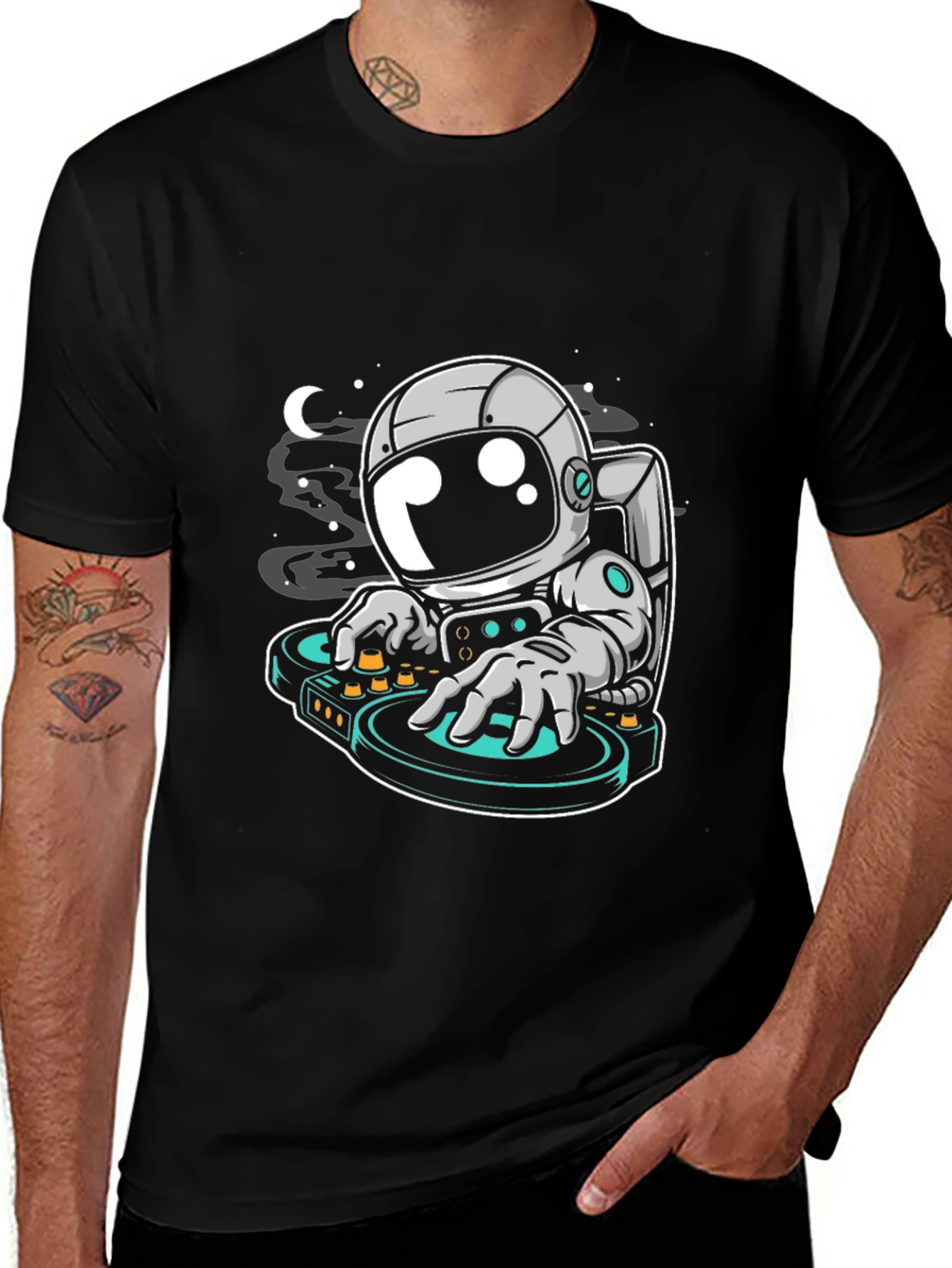 Variant 11 of DJ Astronaut Graphic Tee - Cool Space T-Shirt