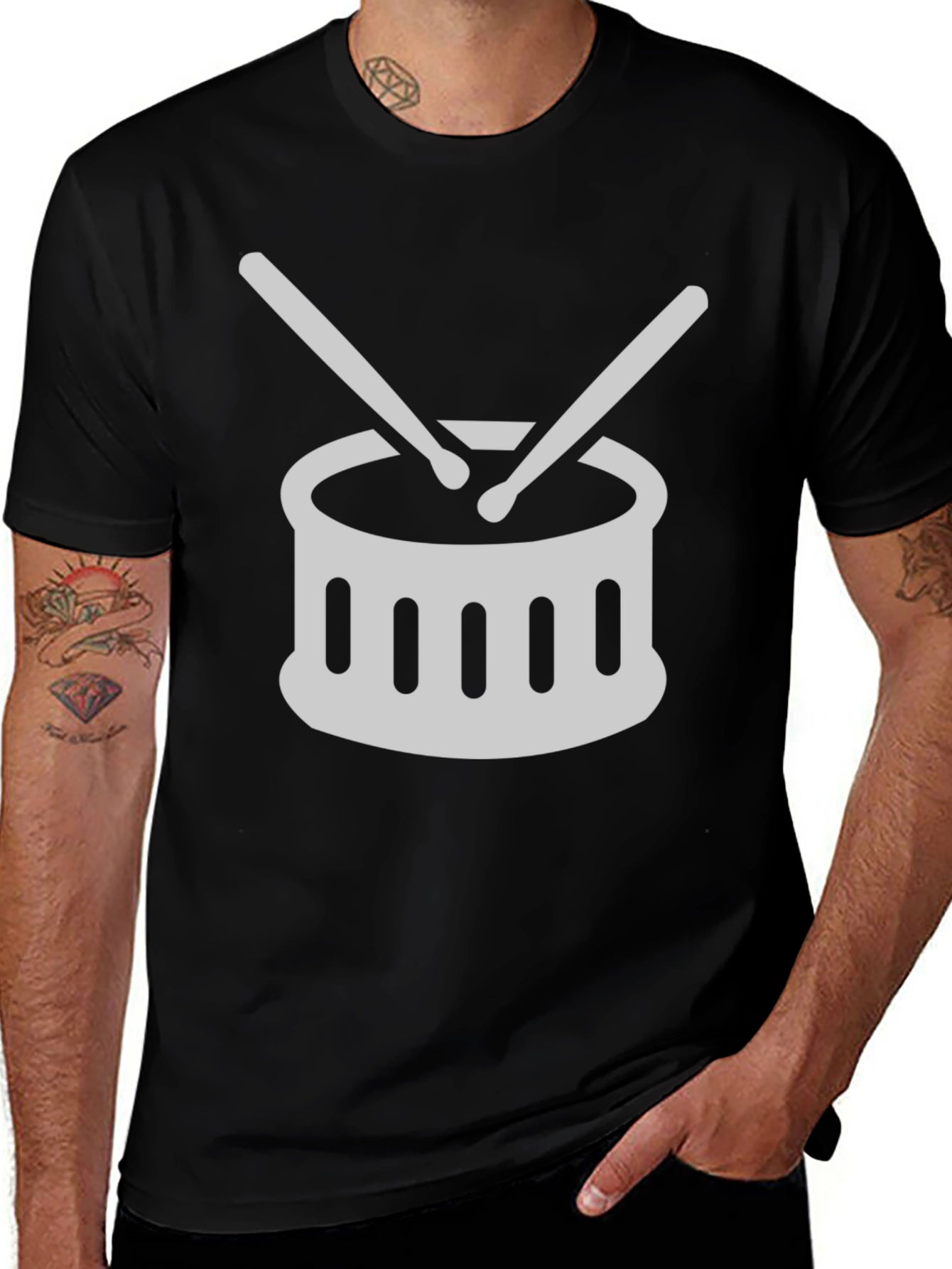 Variant 25 of Drum Set Graphic Tee - Music Lover T-Shirt