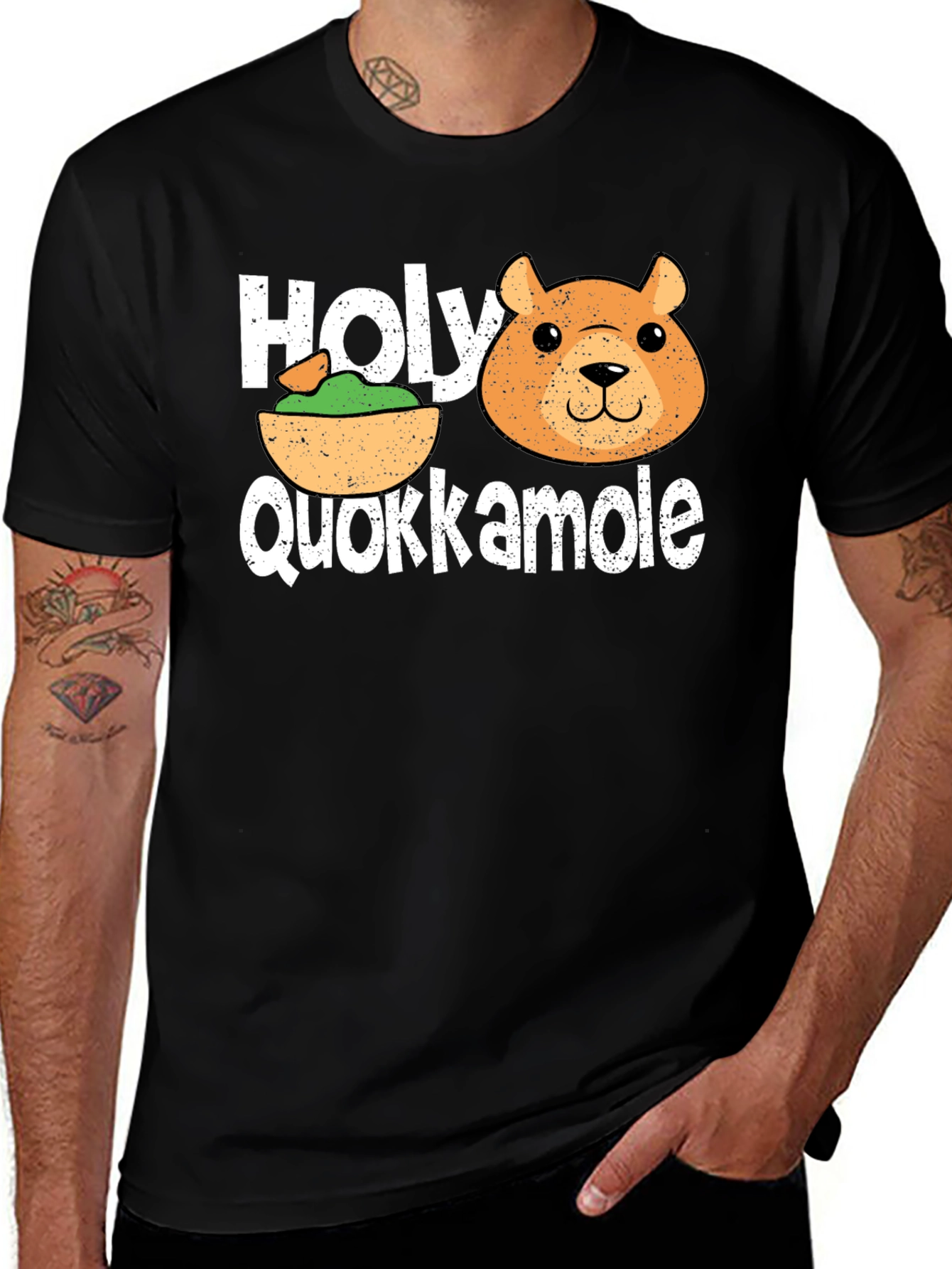 Holy Quokkamole T-Shirt: Funny Guacamole & Quokka Tee