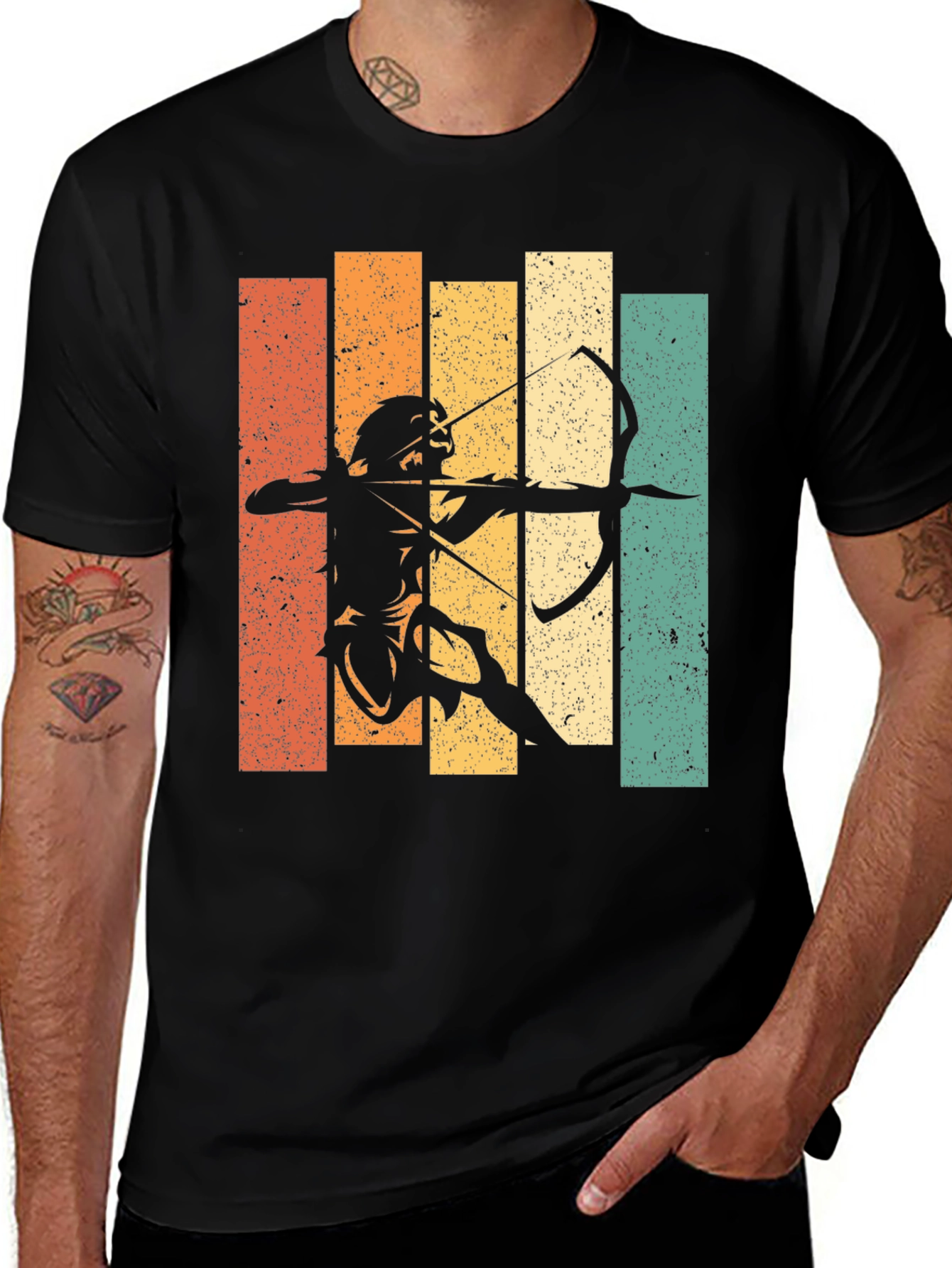 Variant 22 of Retro Archery T-Shirt - Vintage Archer Design
