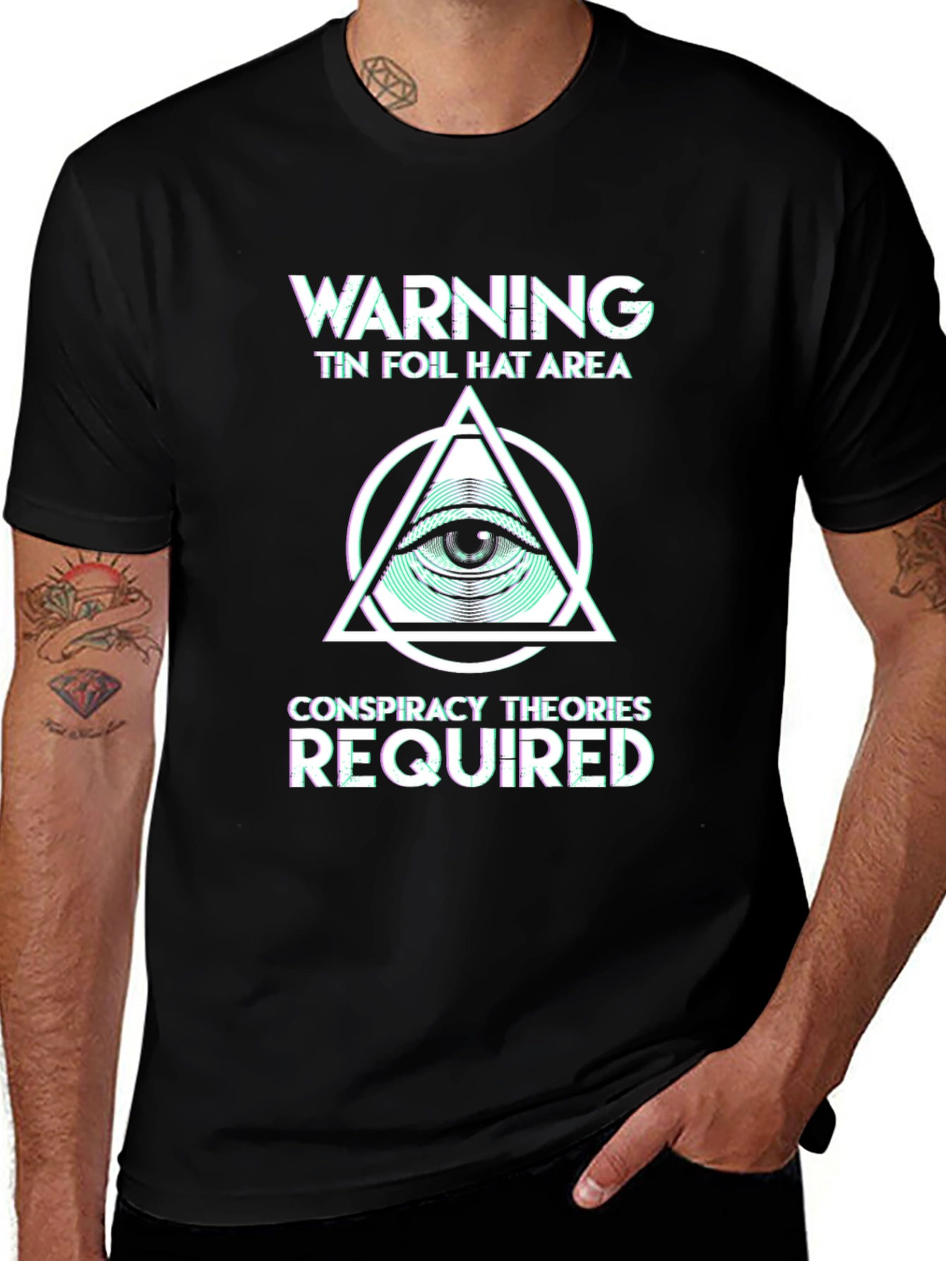 Variant 8 of Warning Conspiracy T-Shirt