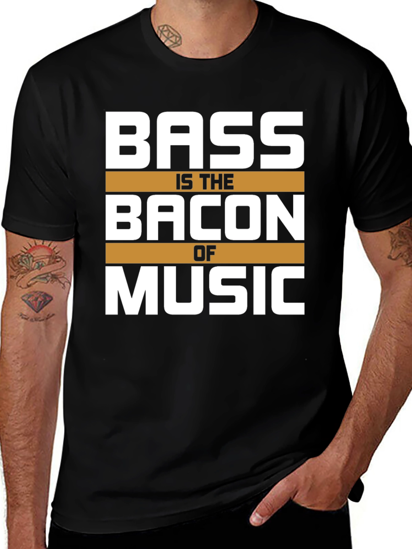 Variant 10 of Bass is the Bacon of Music T-Shirt