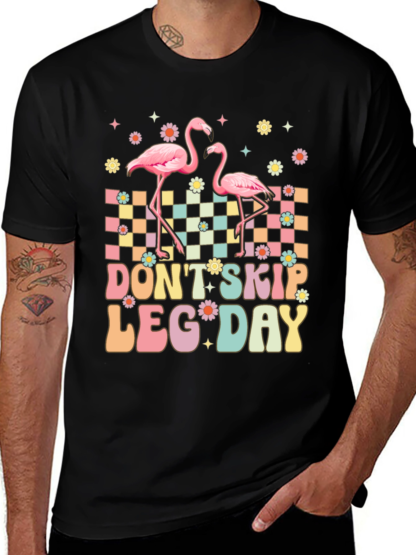 Variant 6 of Flamingo Leg Day Graphic Tee