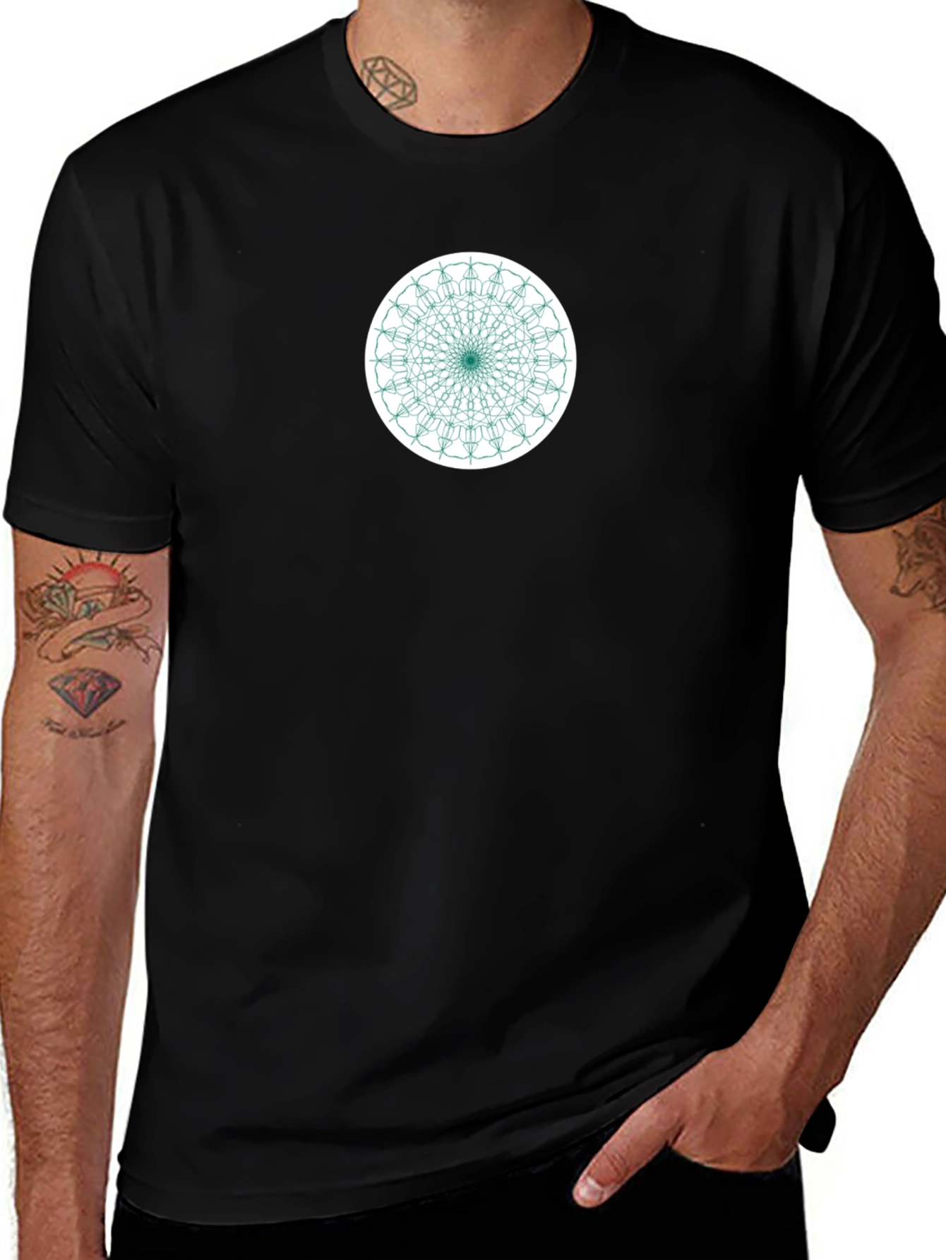 Geometric Mandala Graphic Tee - Modern Menswear