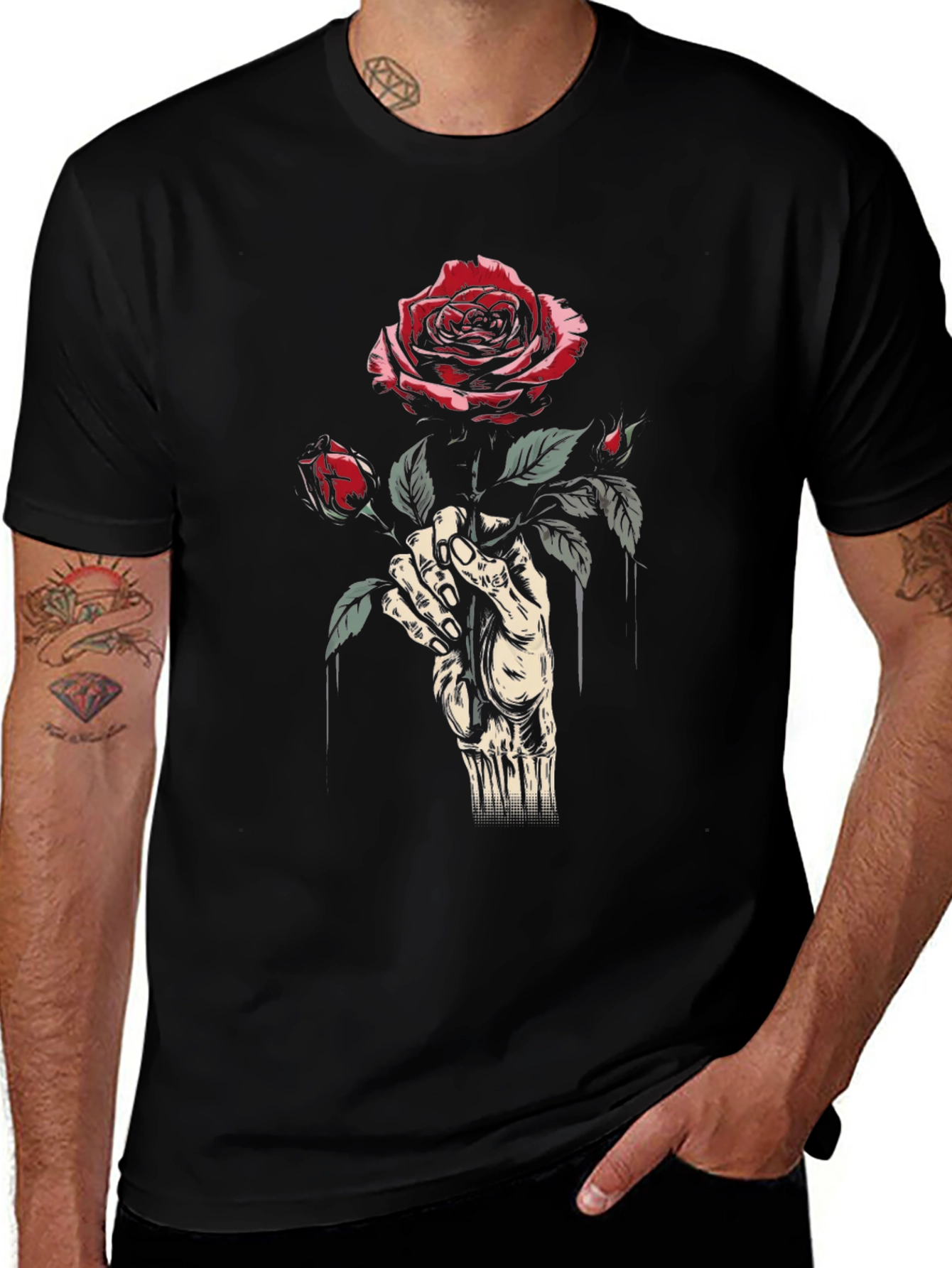 Variant 21 of Rose Hand Black T-Shirt