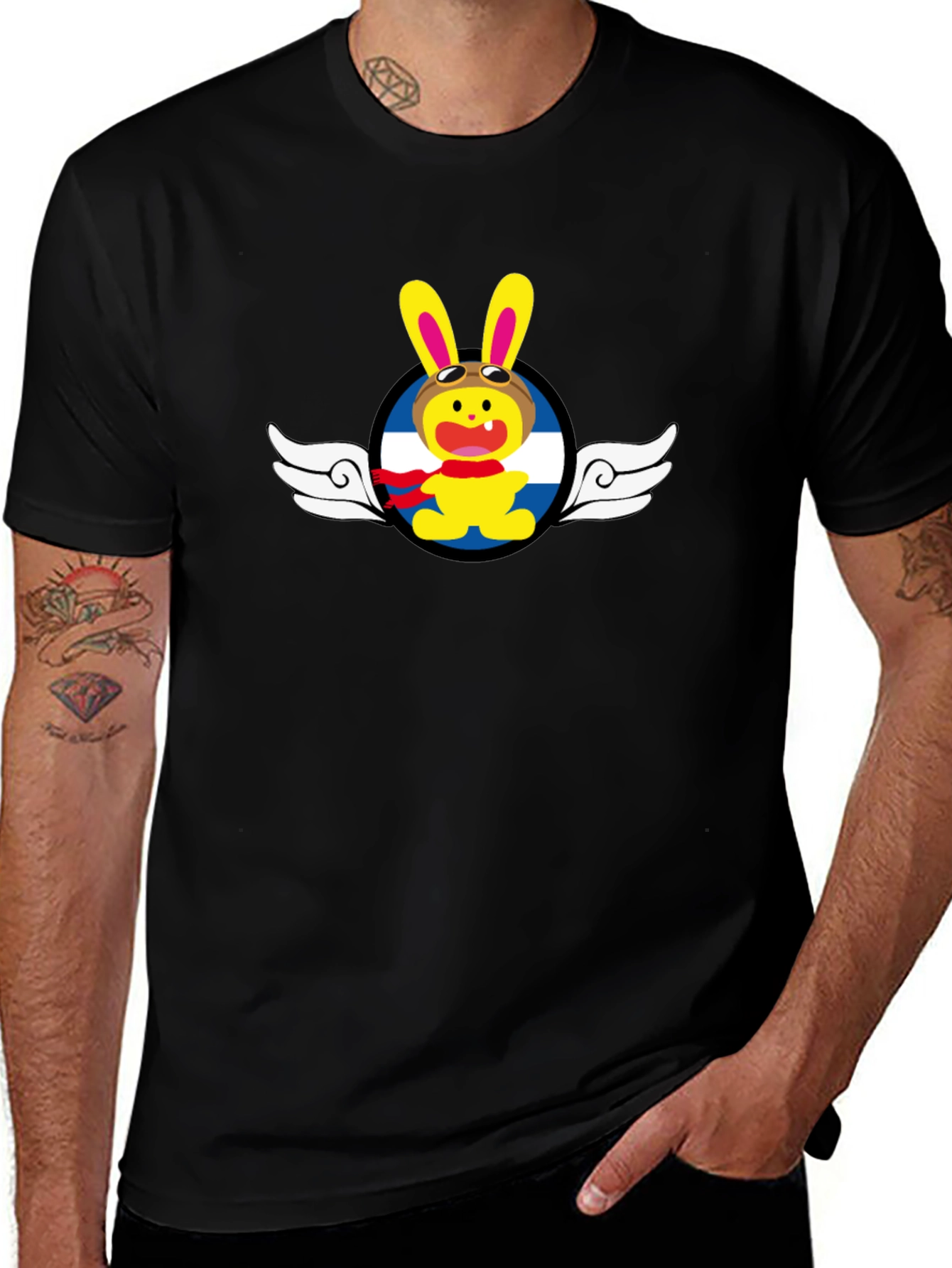 Variant 30 of Cartoon Aviator Rabbit Graphic T-Shirt