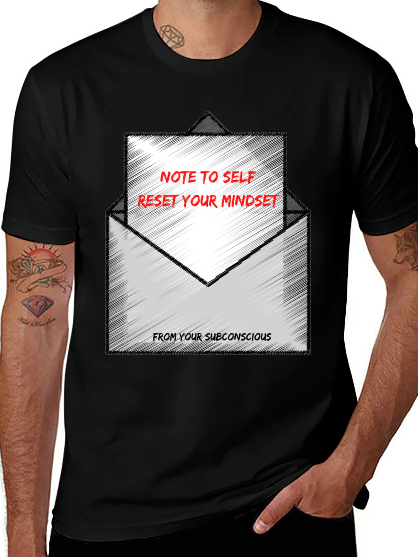 Reset Your Mindset Graphic Tee - Black