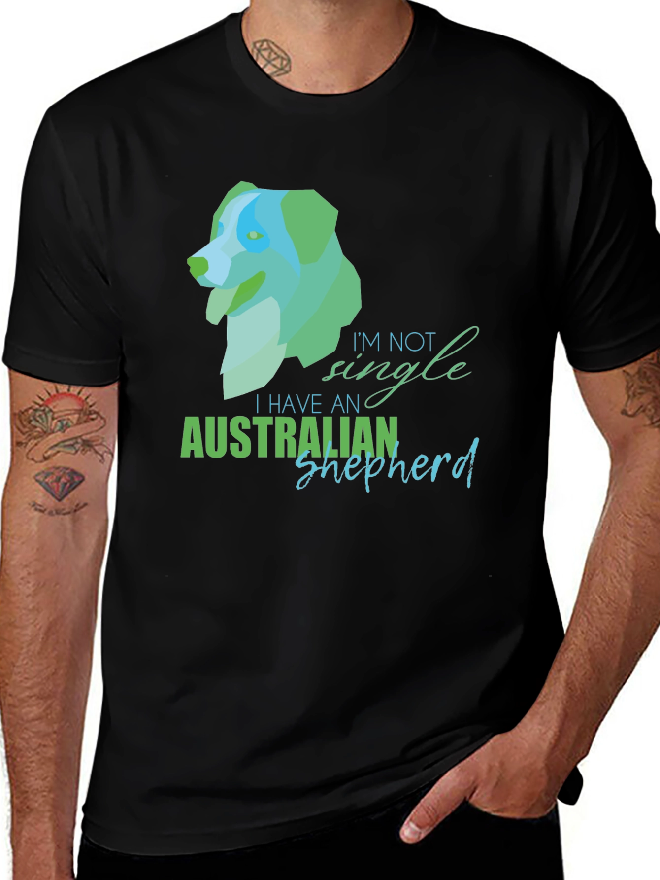 Variant 4 of Australian Shepherd Dog Lover T-Shirt - Not Single