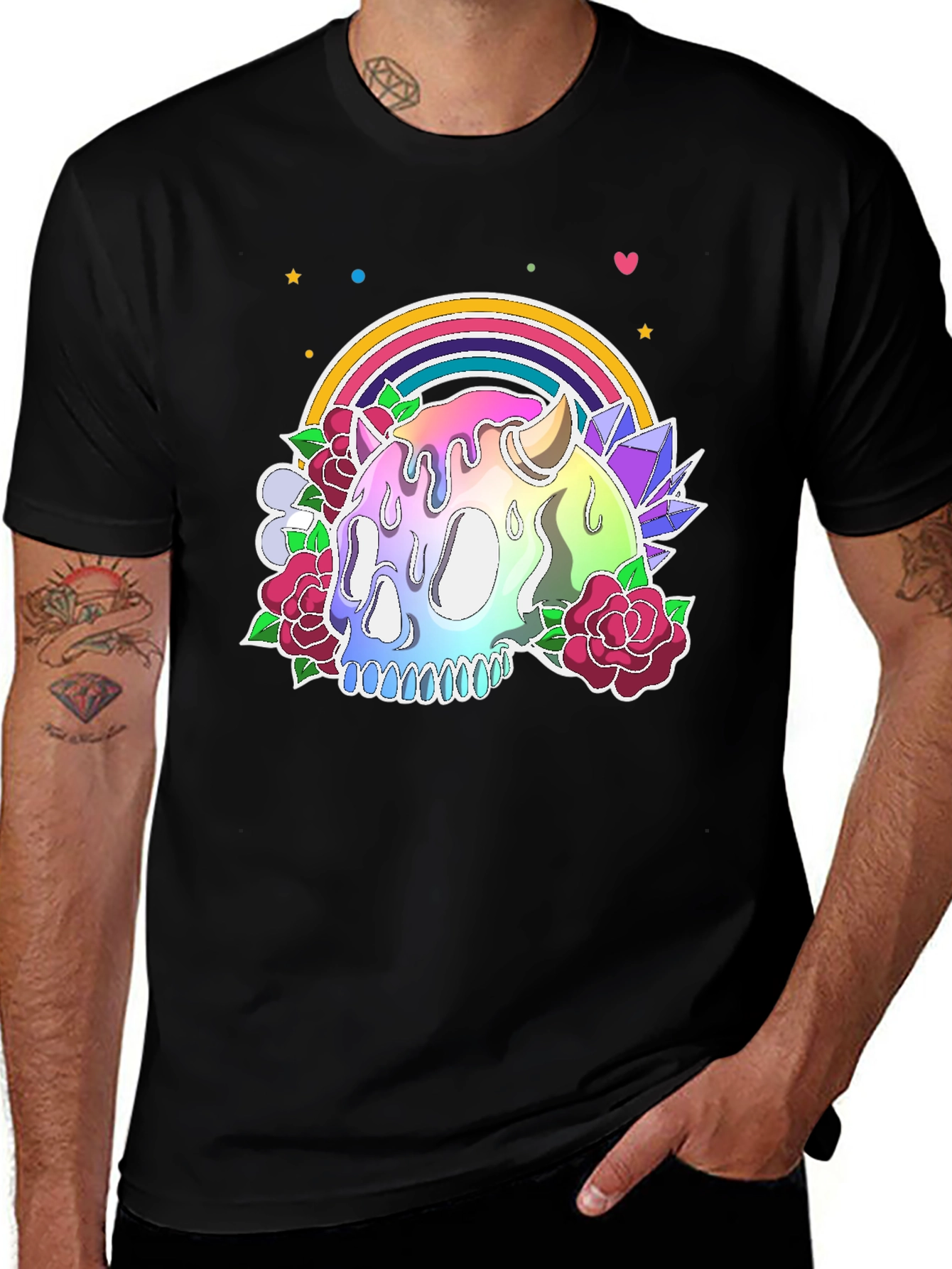 Variant 16 of Rainbow Skull Graphic Tee - Stylish Unisex T-Shirt