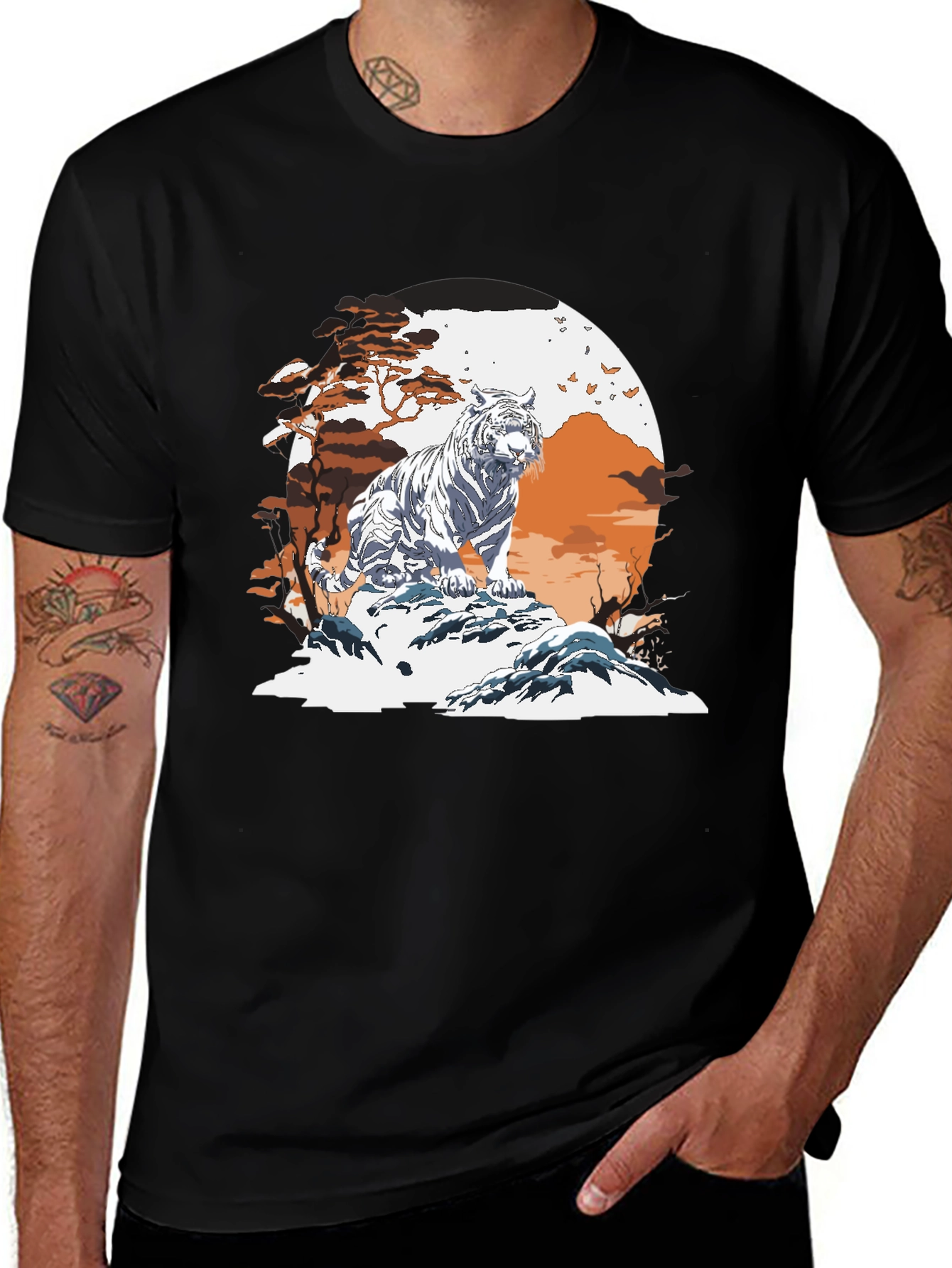 Variant 10 of Tiger Scene Graphic T-Shirt