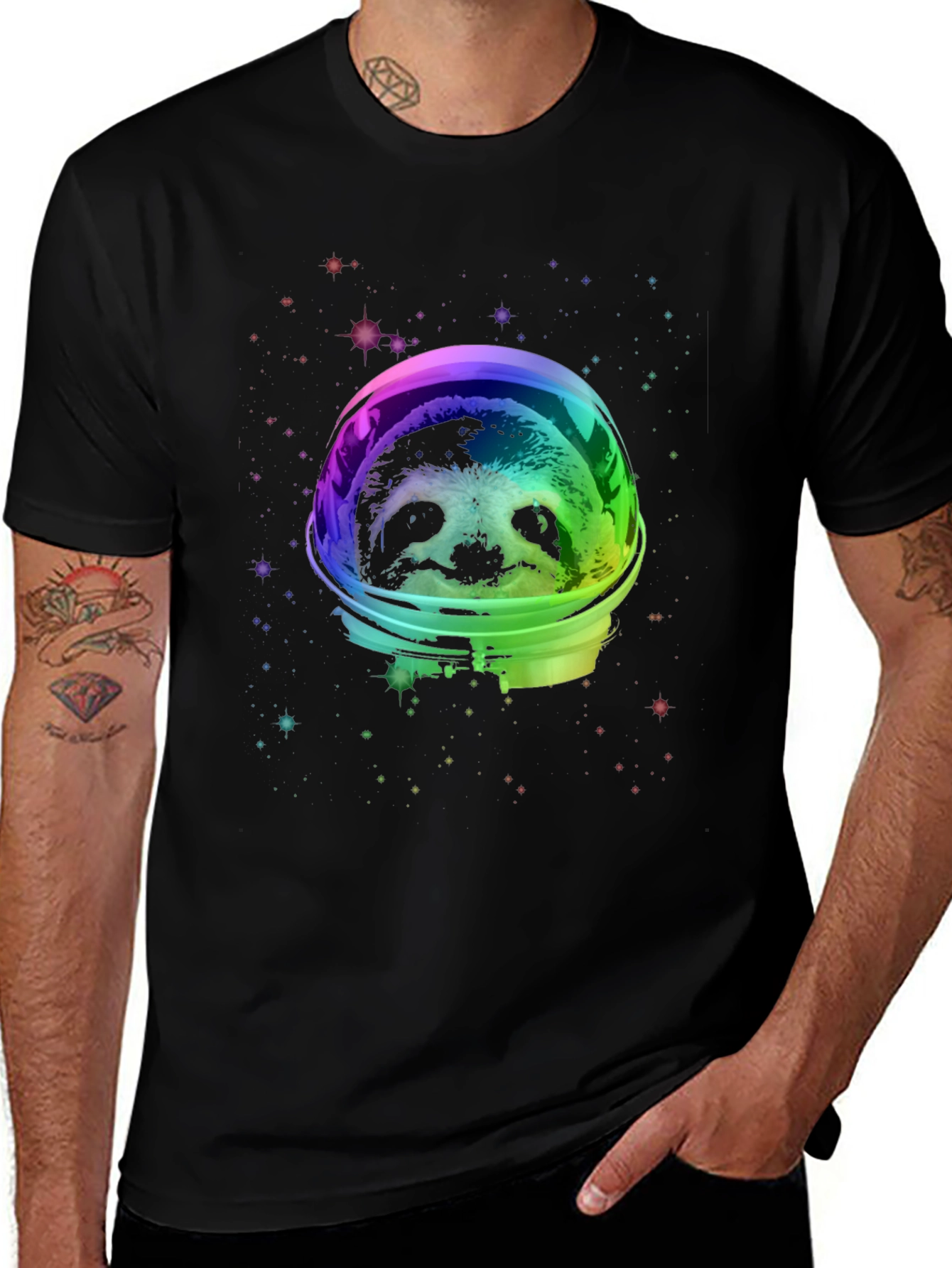 Variant 21 of Cosmic Sloth T-Shirt - Space Adventure Tee