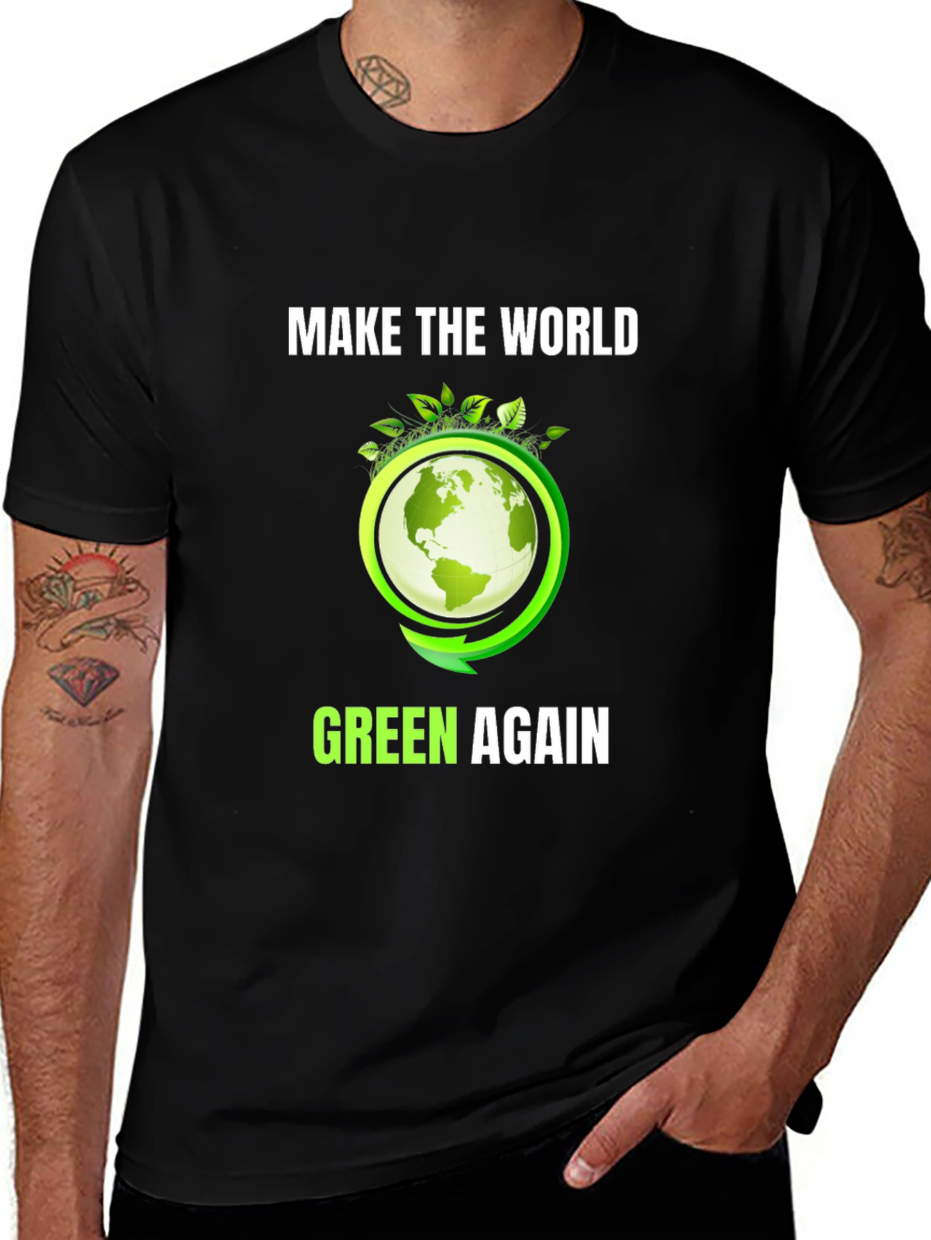 Variant 22 of Eco-Friendly "Make The World Green Again" T-Shirt