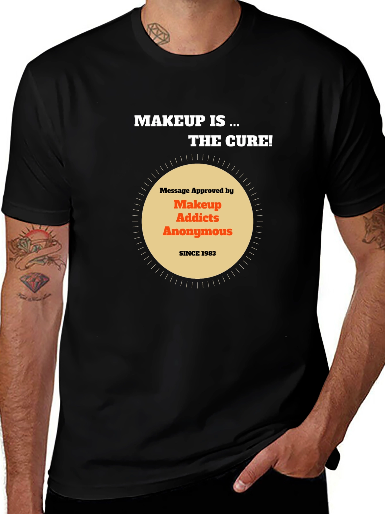 Variant 14 of Makeup Addicts Anonymous Tee - "Makeup is the cure!"