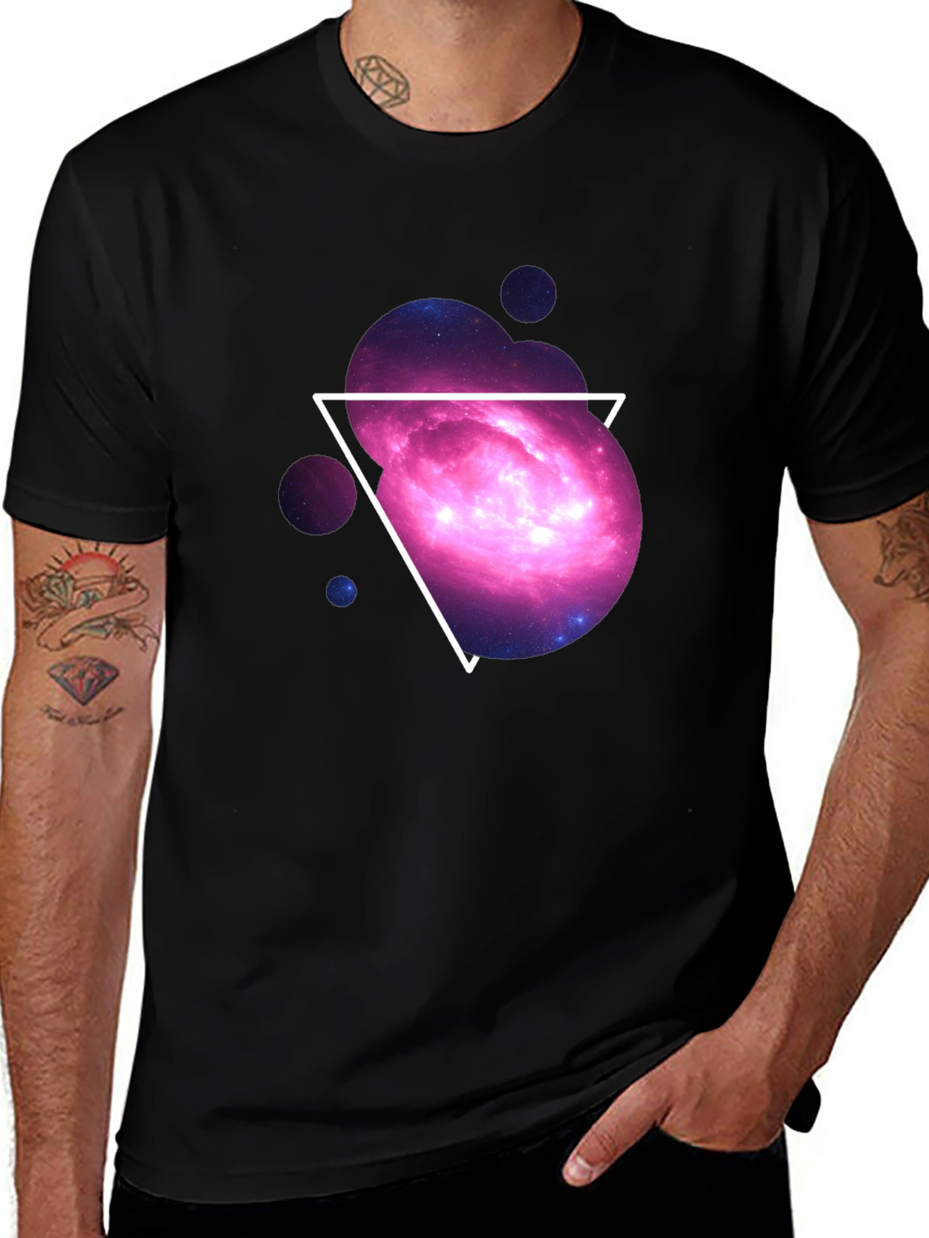 Variant 28 of Galaxy Triangle Graphic Tee - Cosmic Style