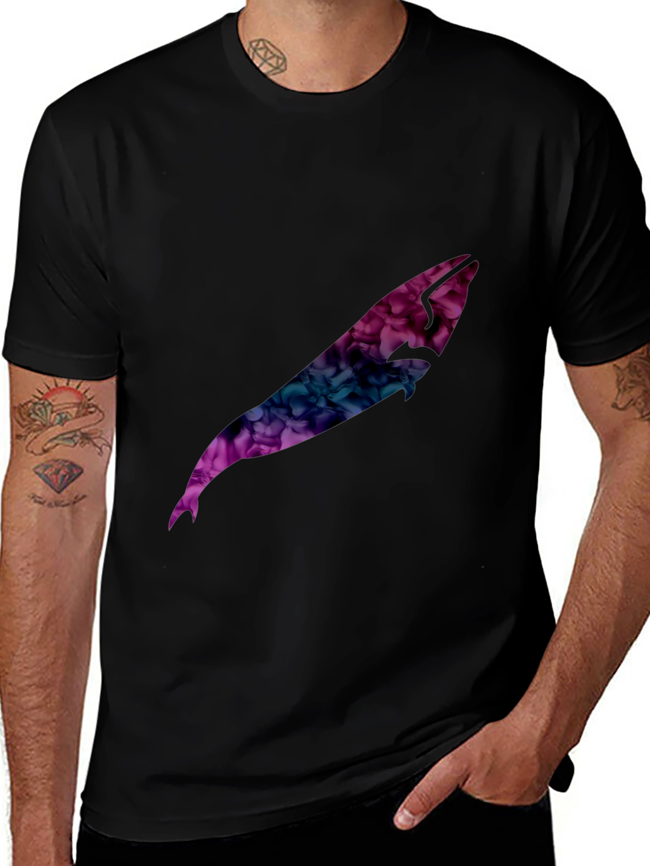 Variant 25 of Abstract Design Black T-Shirt