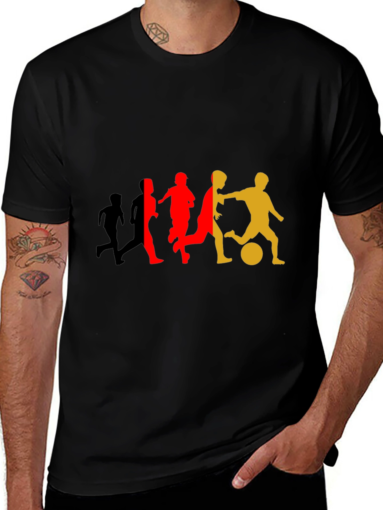 Variant 25 of Soccer Player Silhouette Graphic T-Shirt