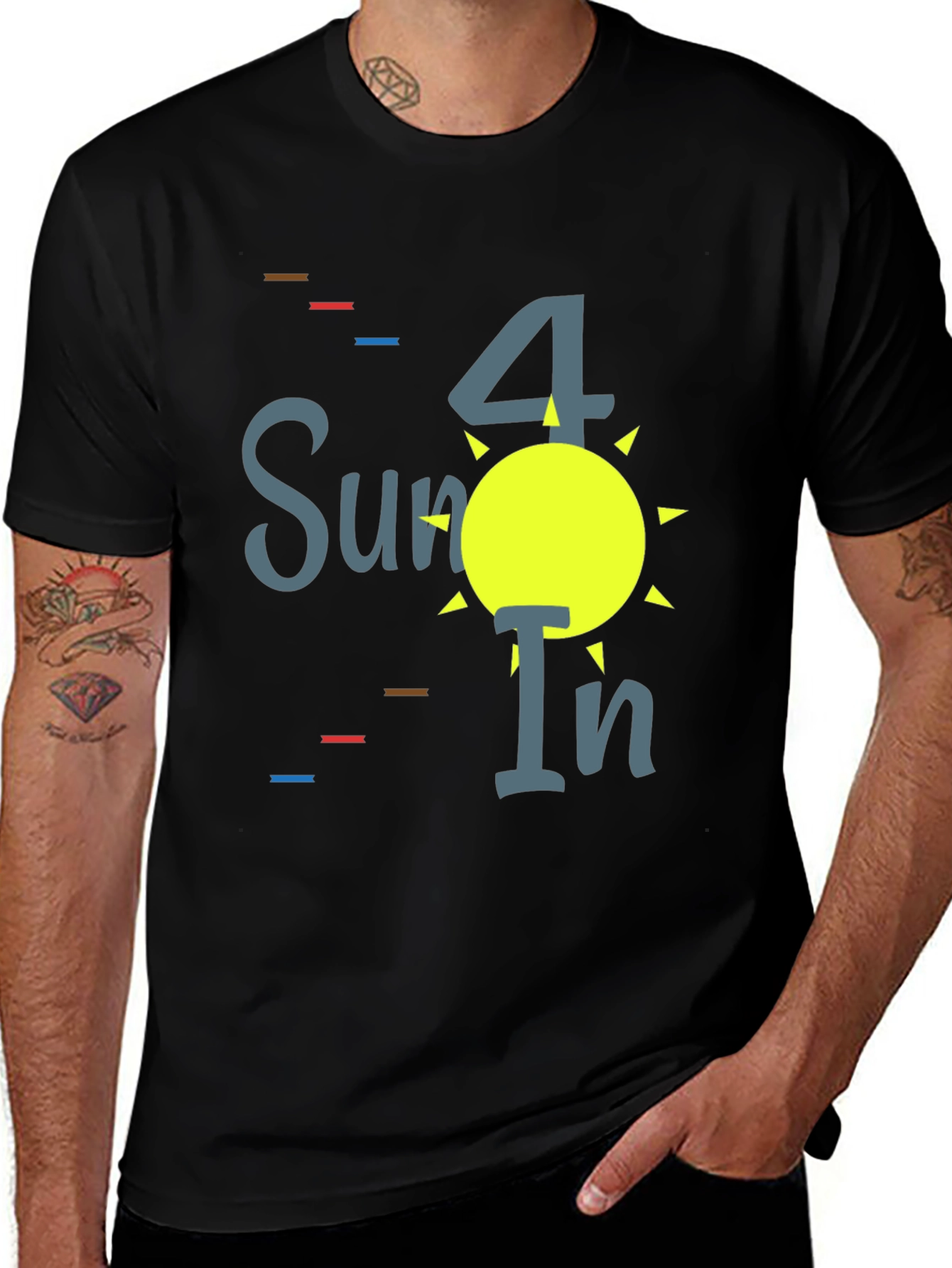 Variant 8 of Summer Fun Black Graphic Tee