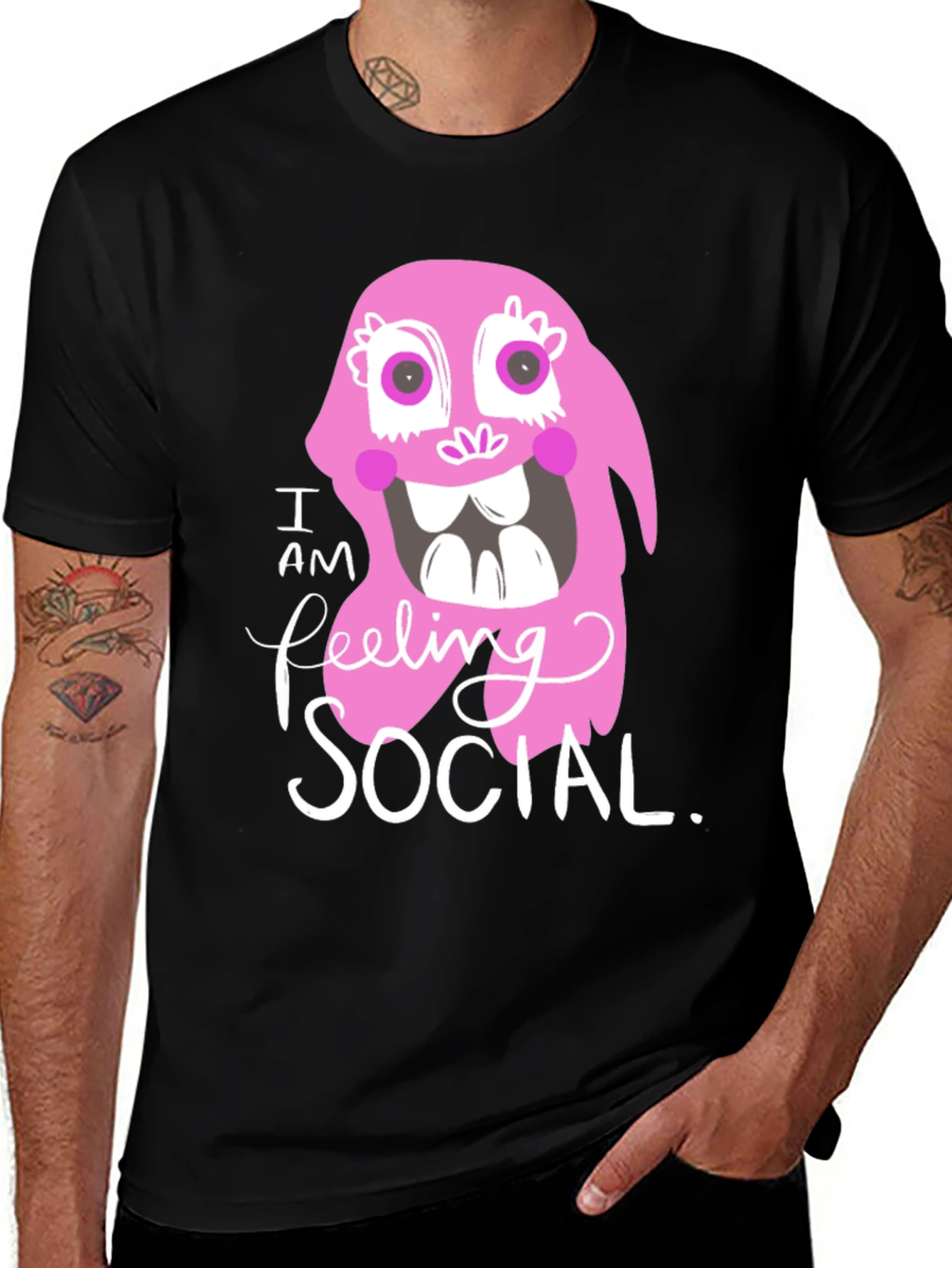 I am Feeling Social T-Shirt - Funny Graphic Tee
