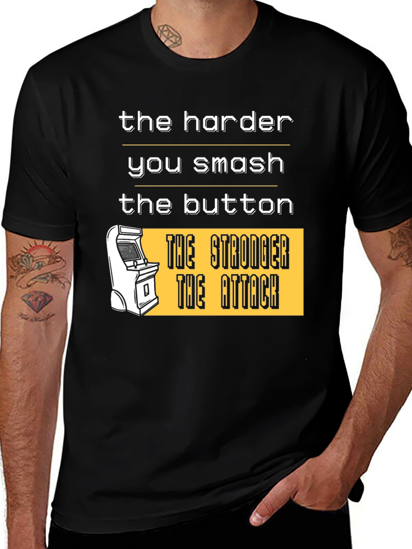 Variant 6 of Gamer T-Shirt - Harder You Smash the Button