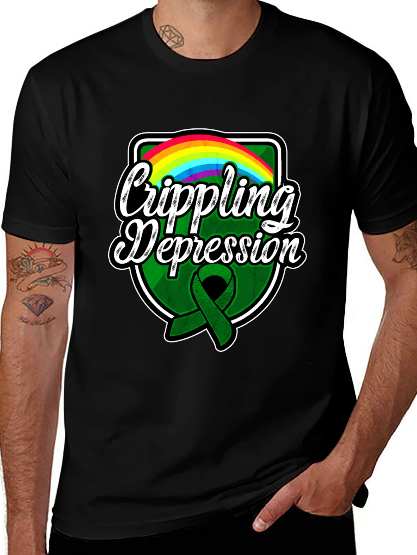 Variant 10 of Crippling Depression Awareness Graphic T-Shirt