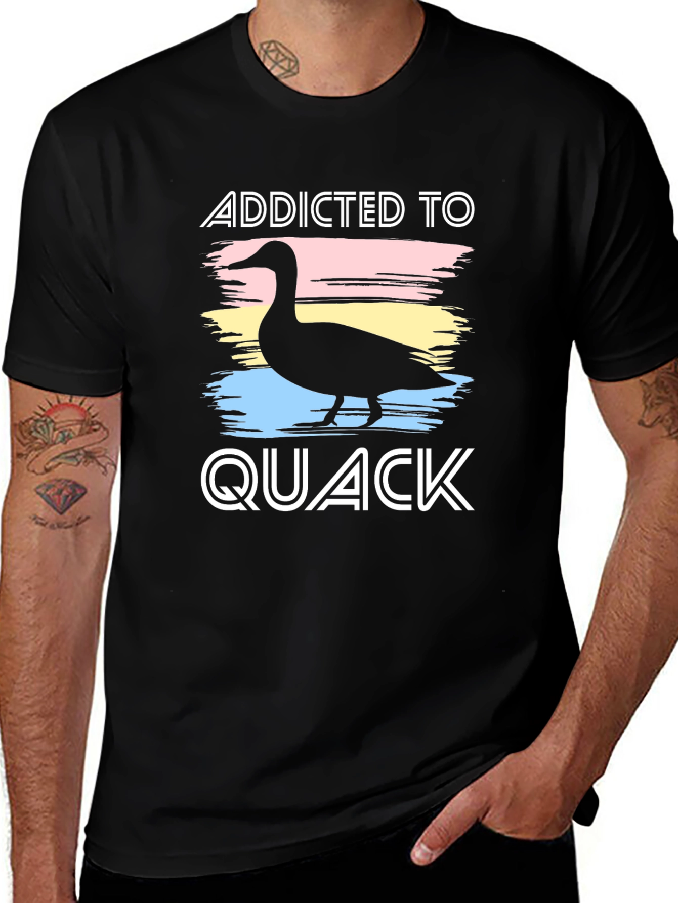 Variant 20 of Addicted to Quack Black T-Shirt