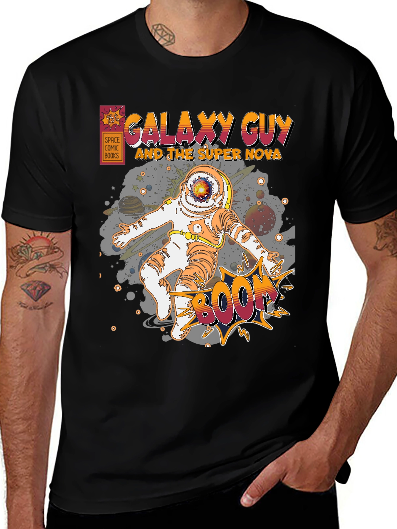 Variant 28 of Galaxy Guy Comic Book Graphic T-Shirt