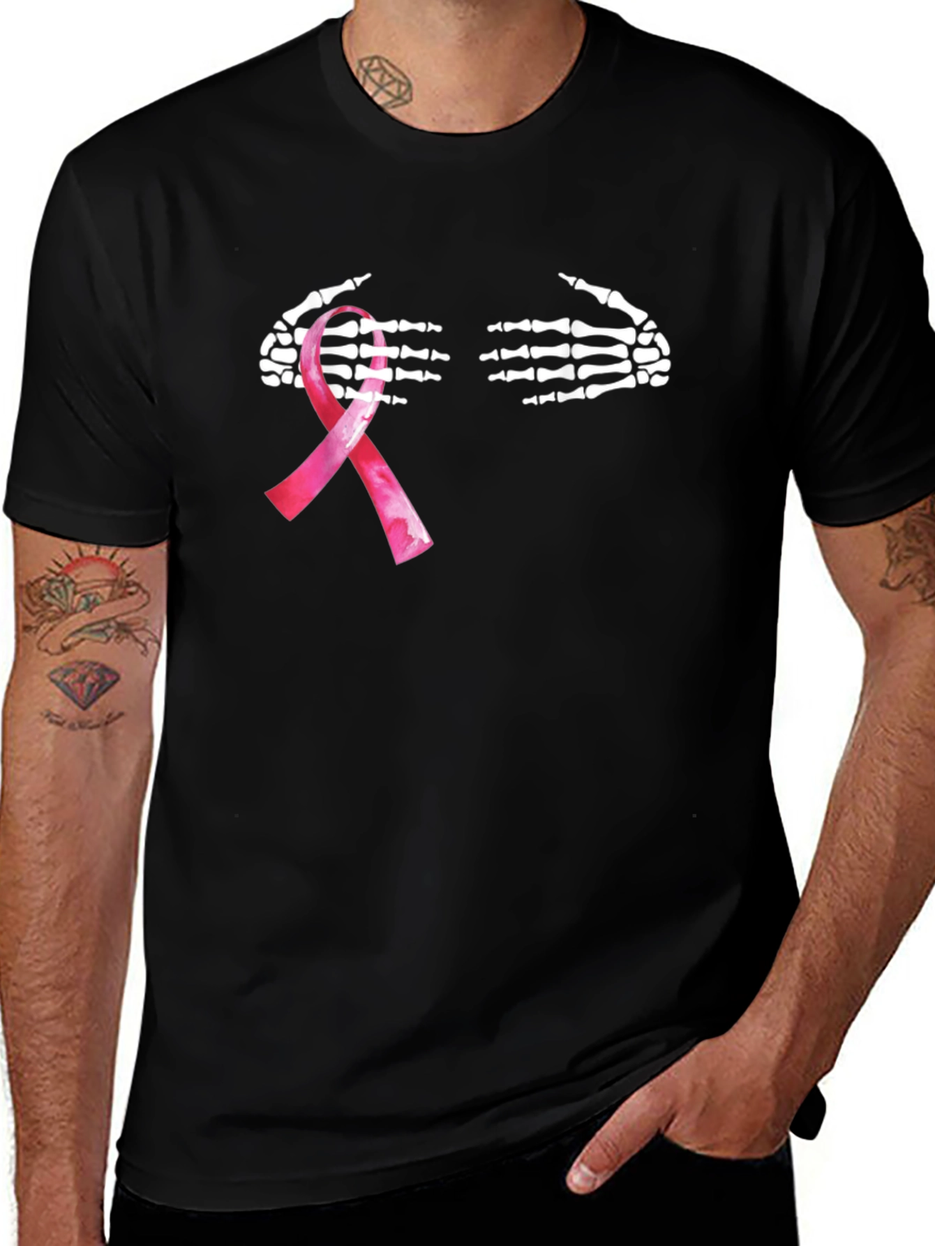 Black Breast Cancer Awareness T-Shirt main image