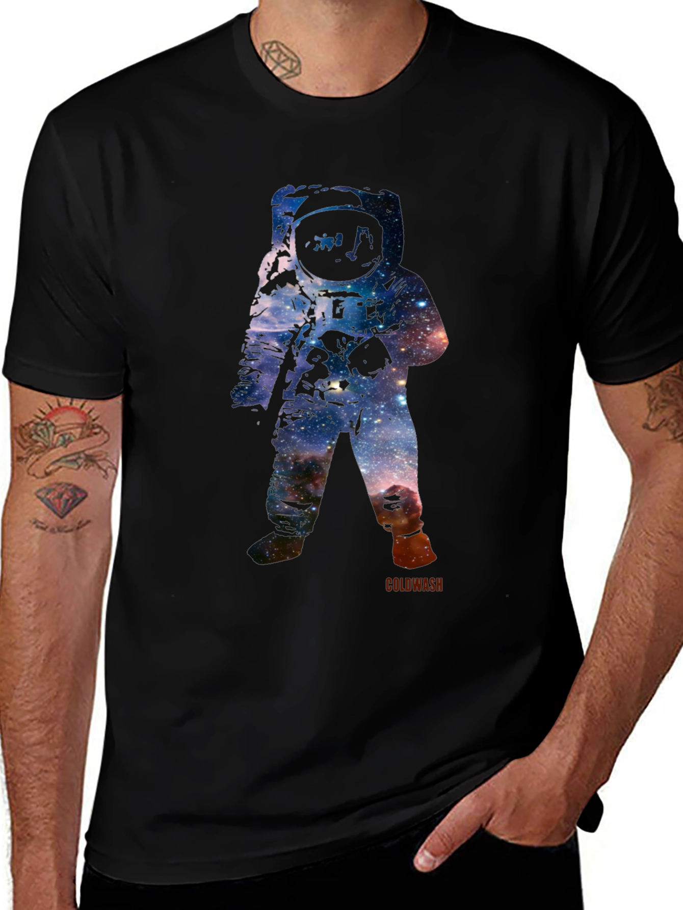 Cosmic Astronaut Graphic Tee - Black