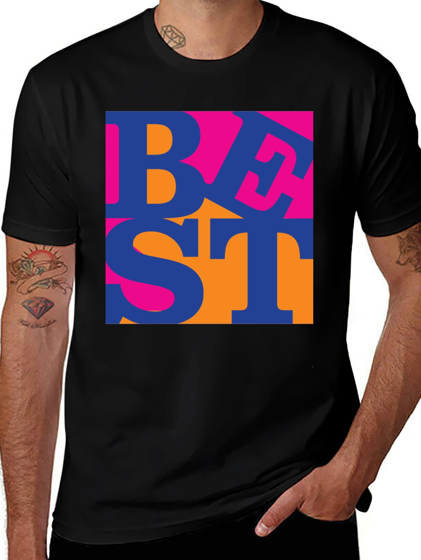 Variant 18 of BEST Graphic Print Tee - Bold & Colorful Design