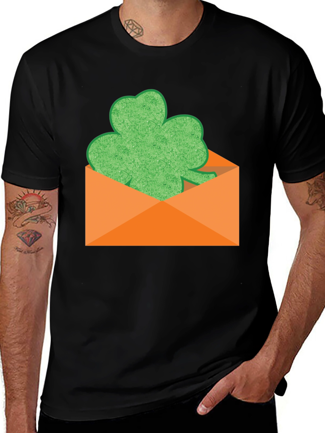 Variant 29 of Lucky Clover Envelope T-Shirt - St. Patrick's Day