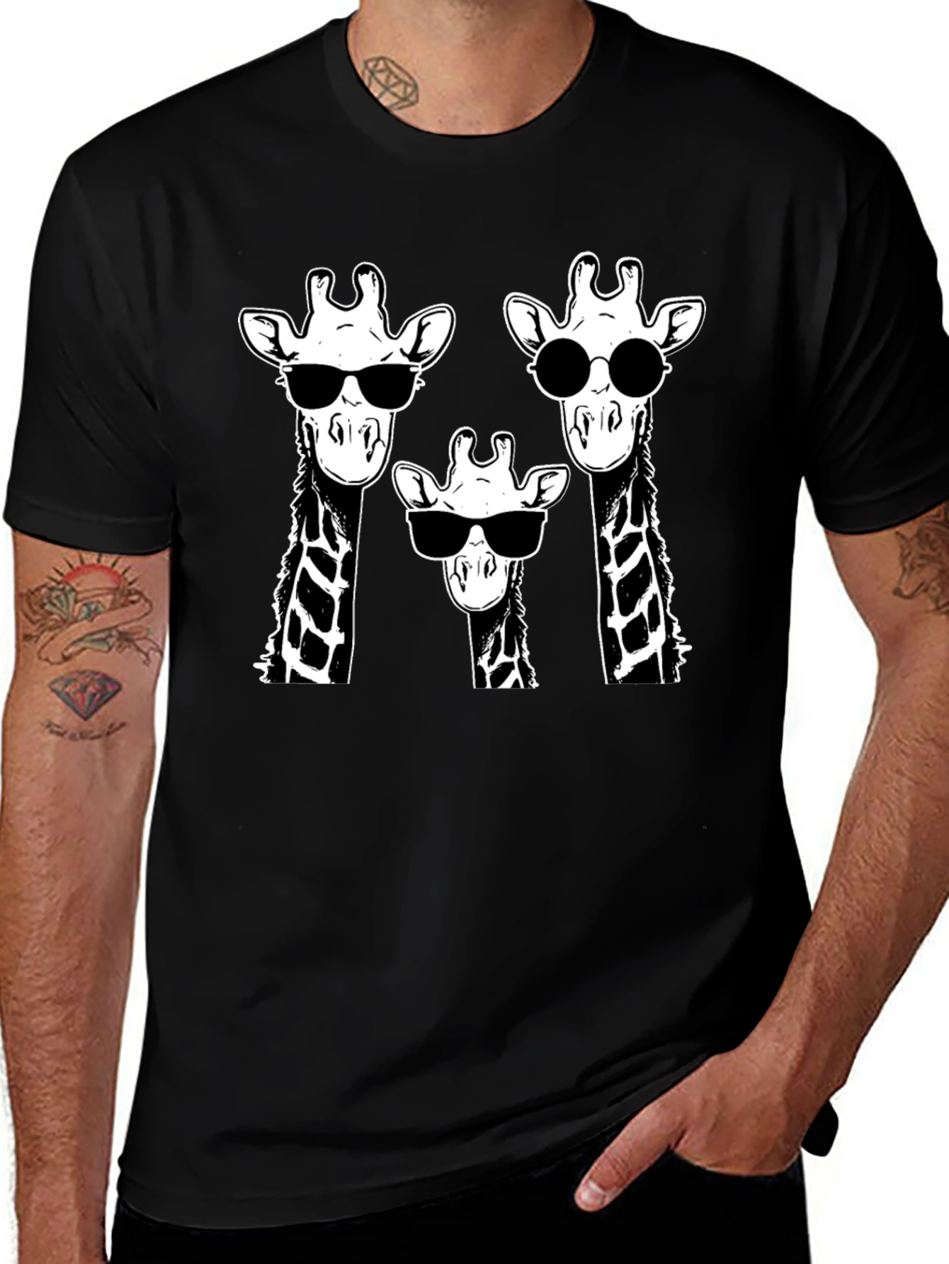 Variant 22 of Giraffe Squad T-Shirt - Cool Animal Graphic Tee