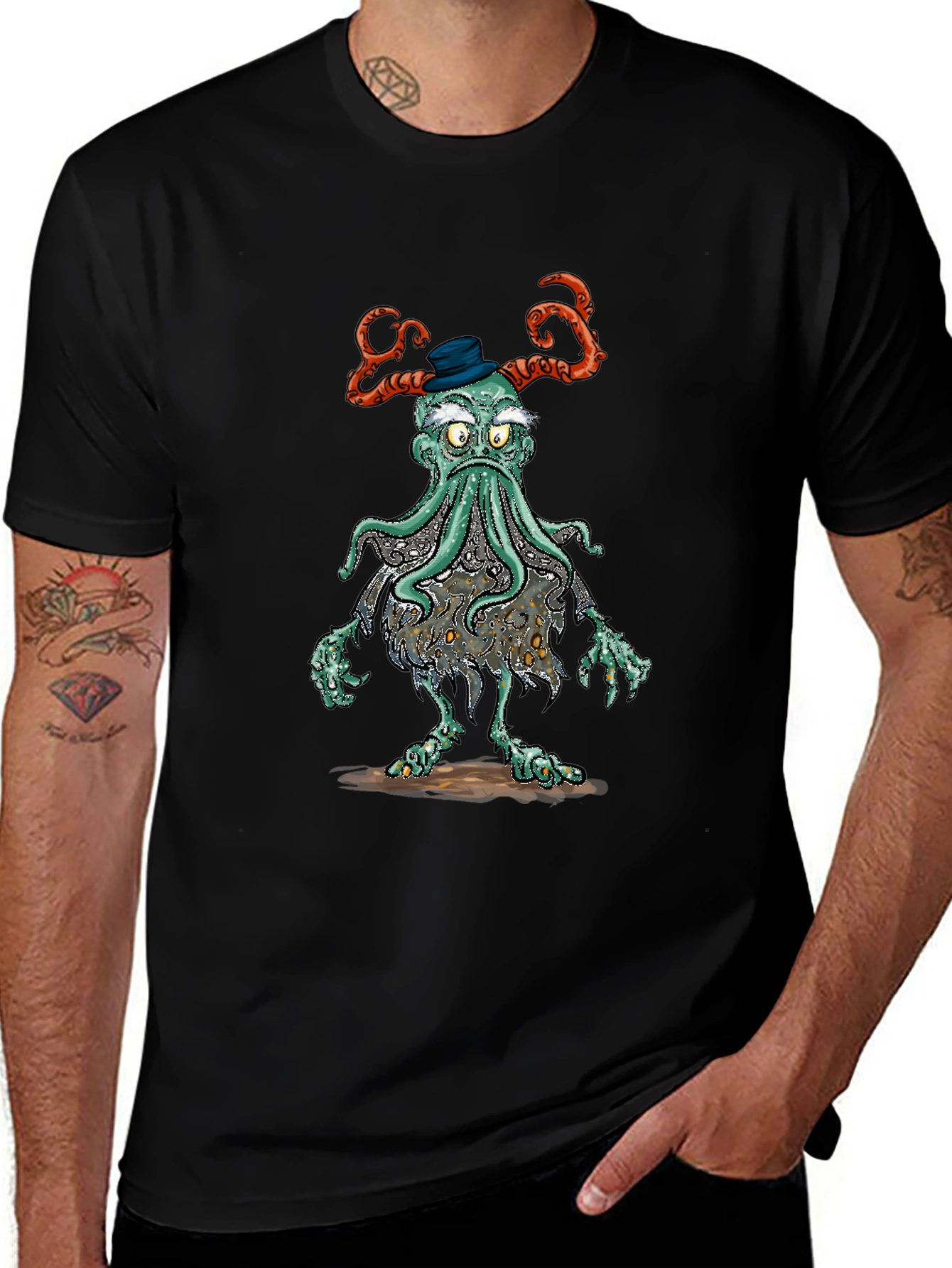 Variant 12 of Cthulhu Gentleman Graphic T-Shirt - Unique Horror Tee