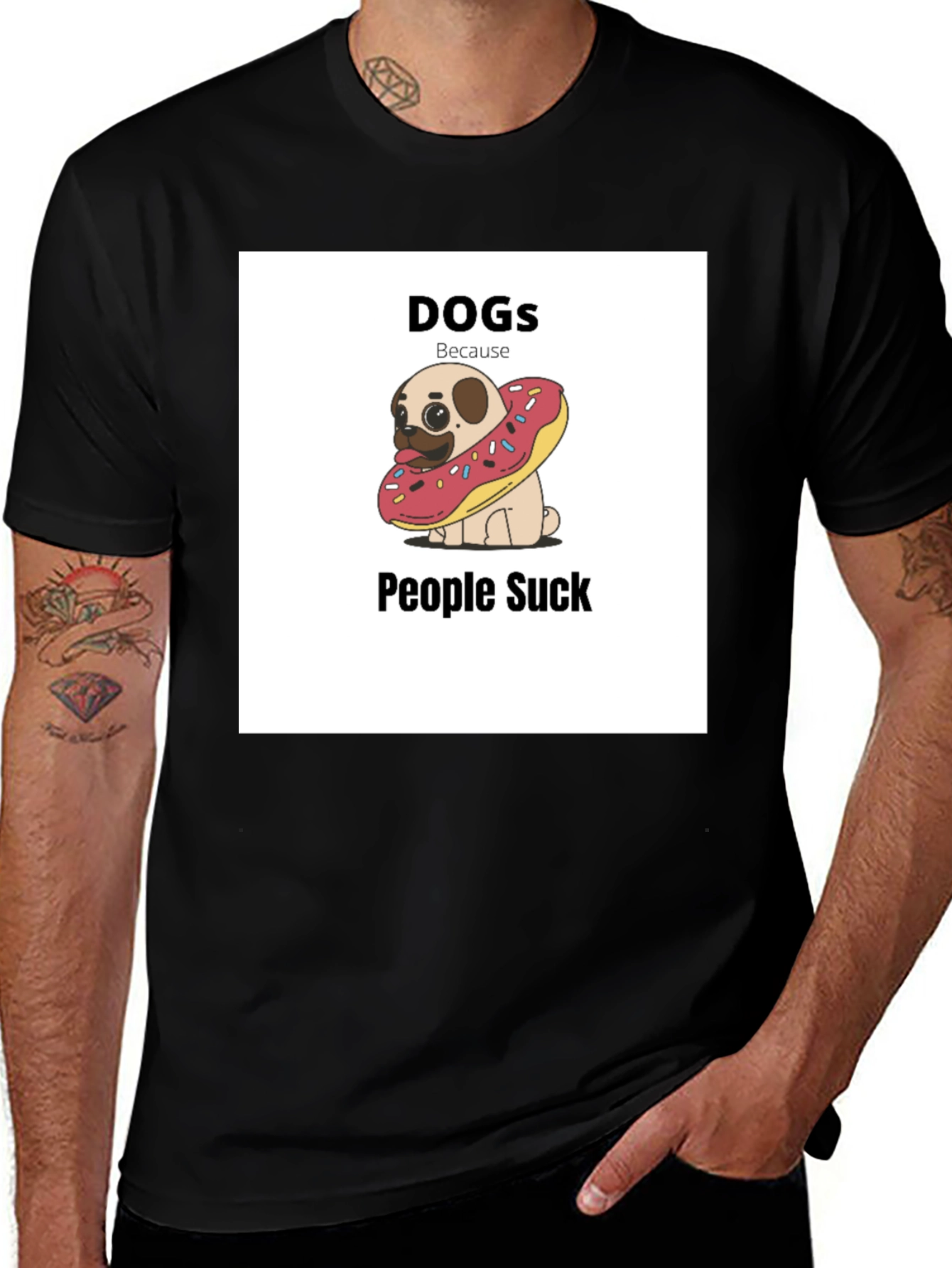 Variant 6 of Dogs Because People Suck T-Shirt